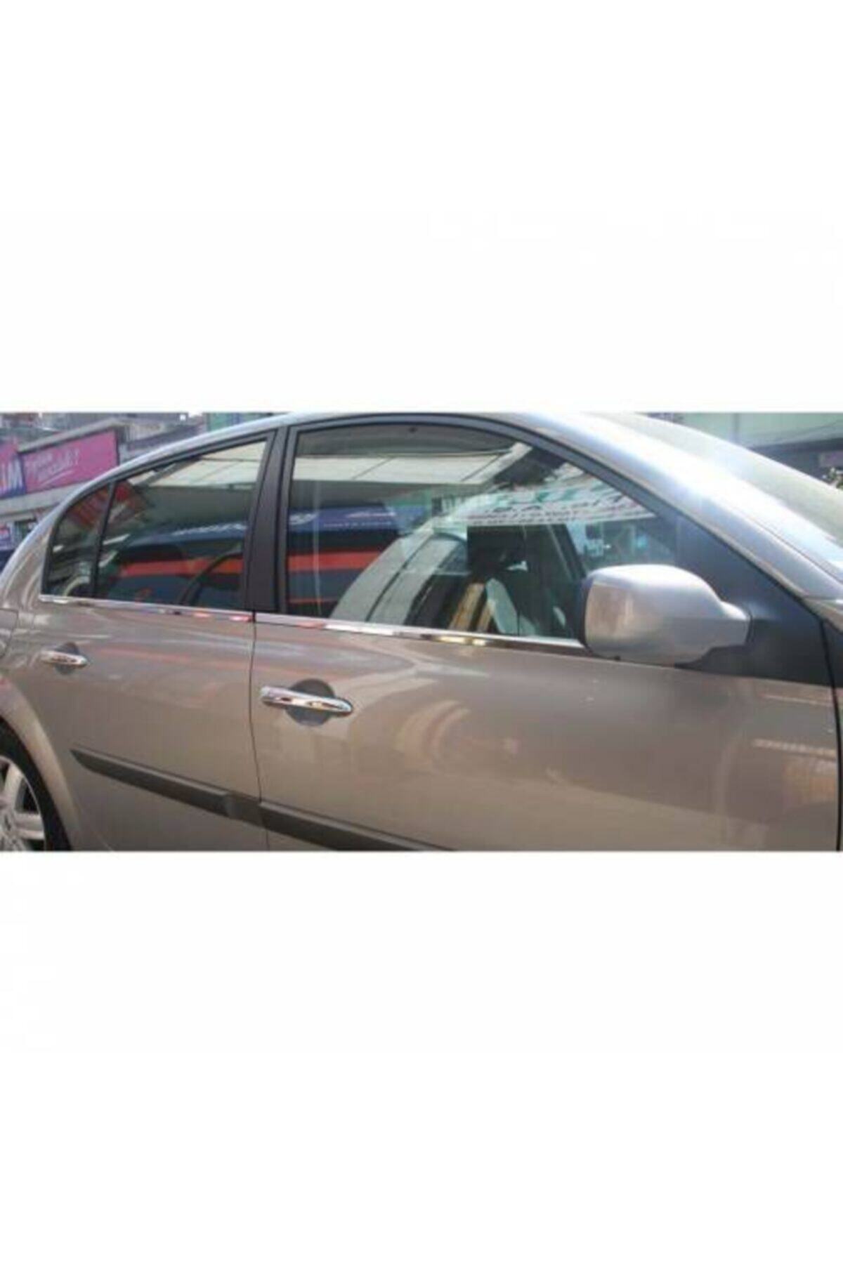 OTOTUNING53 Renault Megane 2 Sedan Krom Cam Çıtası 4 Parça 2004-2010 Paslanmaz Çelik