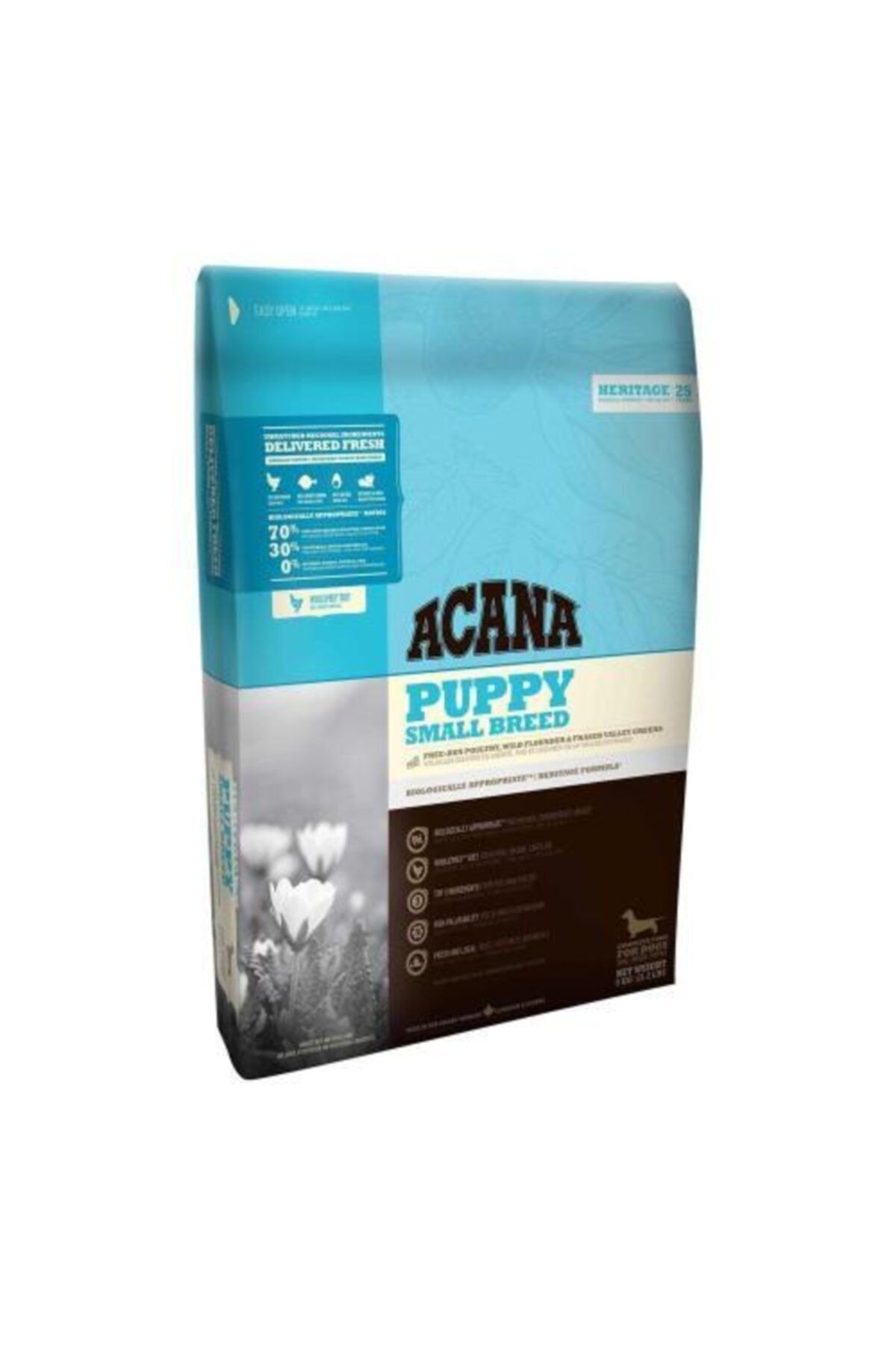 Acana Puppy Small Breed Tahılsız Tavuklu Ve Balıklı Yavru Köpek Maması 2 Kg