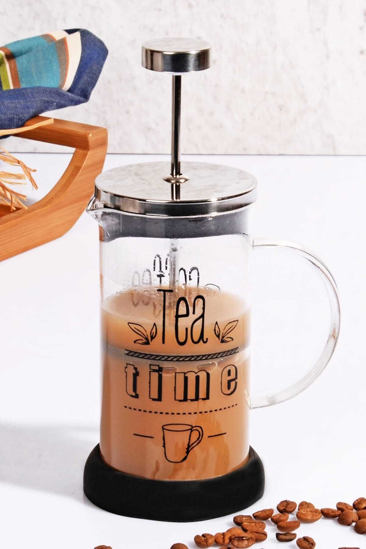 Elegance Silikon Kaydırmaz Tabanlı Cam French Press 350 ml