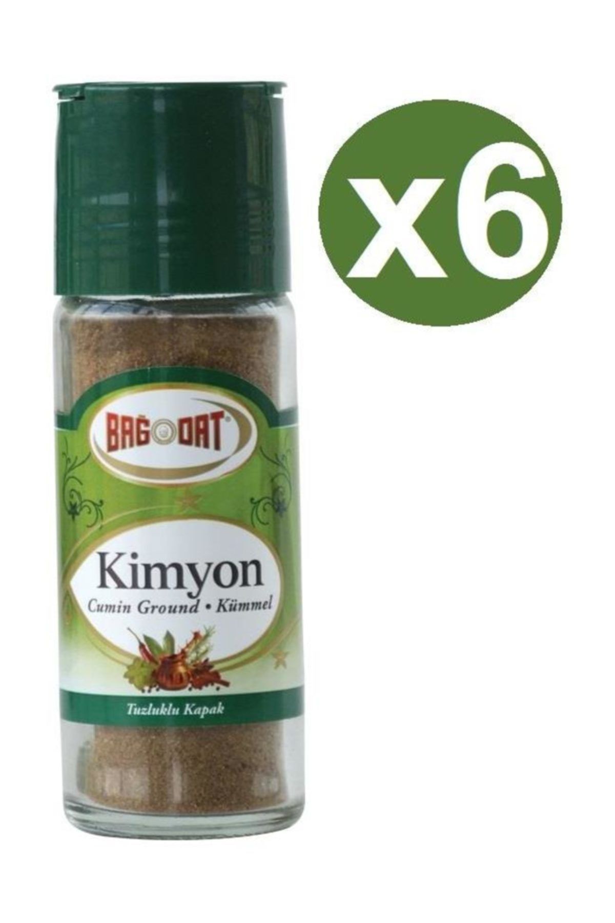 Bağdat Baharat Kimyon 48gr X 6 Adet Tuzluklu Cam (koli)