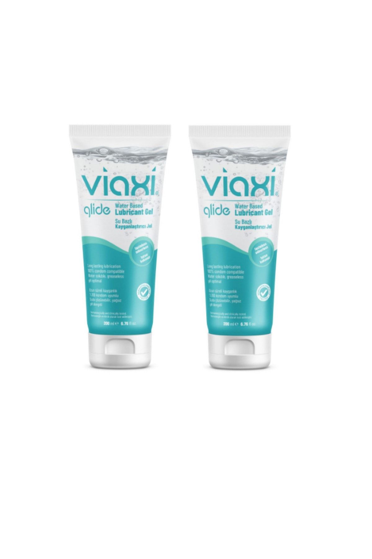 Viaxi Glide Kayganlaştırıcı Sade Jel 200 ml 2 Adet
