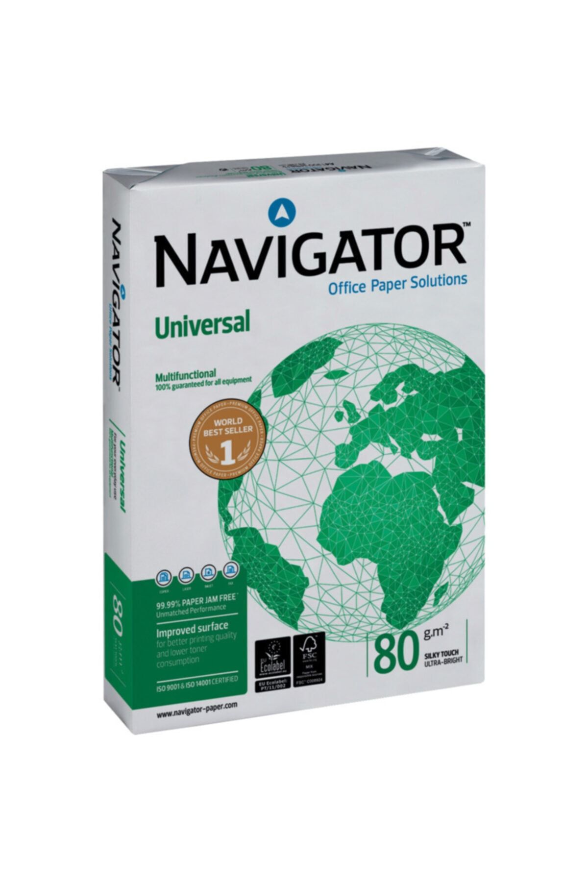 NAVİGATÖR Navigator A4 80 Gram Fotokopi Kağıdı 500 Lü Beyaz (5 Paket)