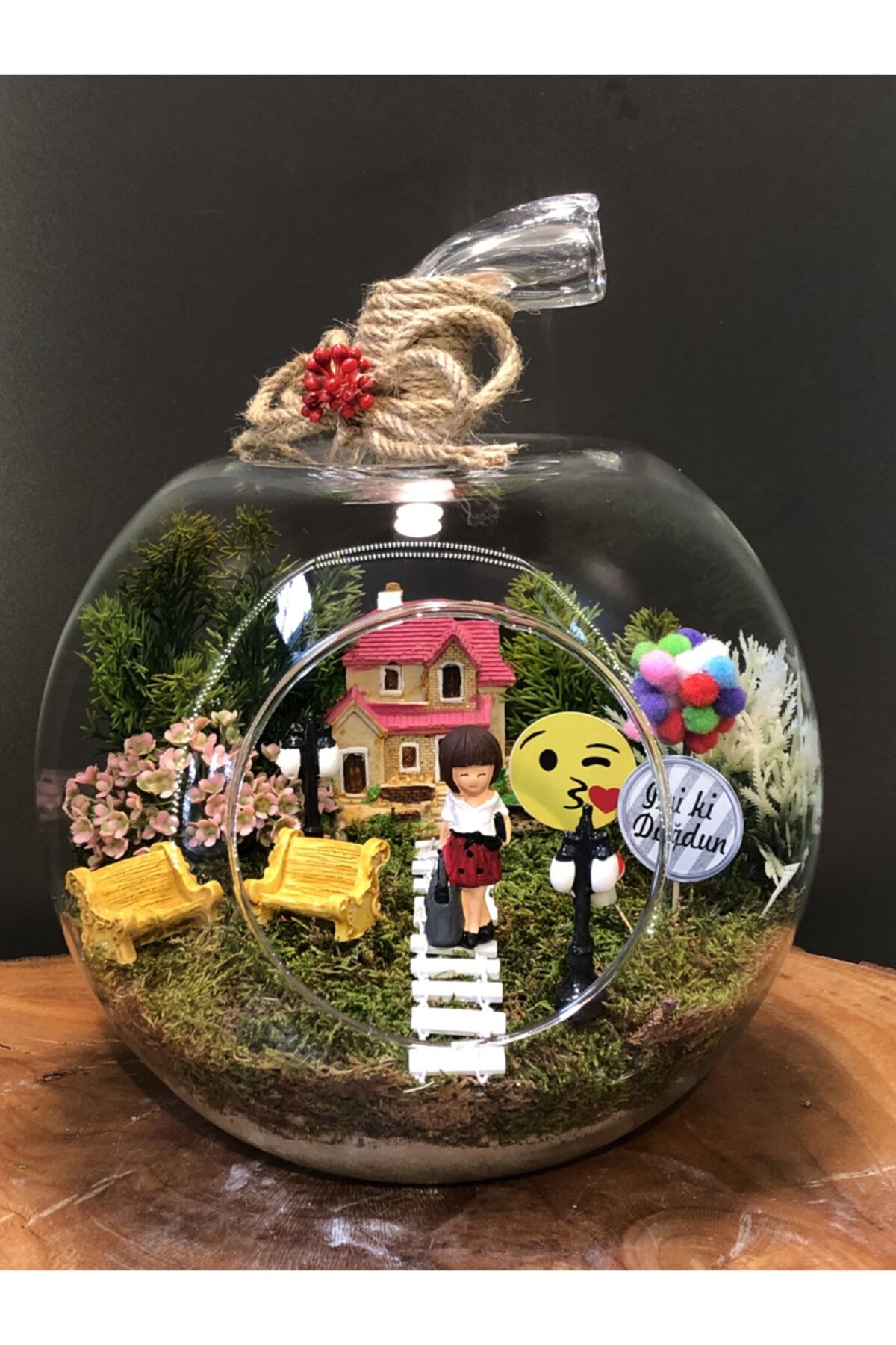 MARMARA ÇİÇEK Happy Birthday Terraryum