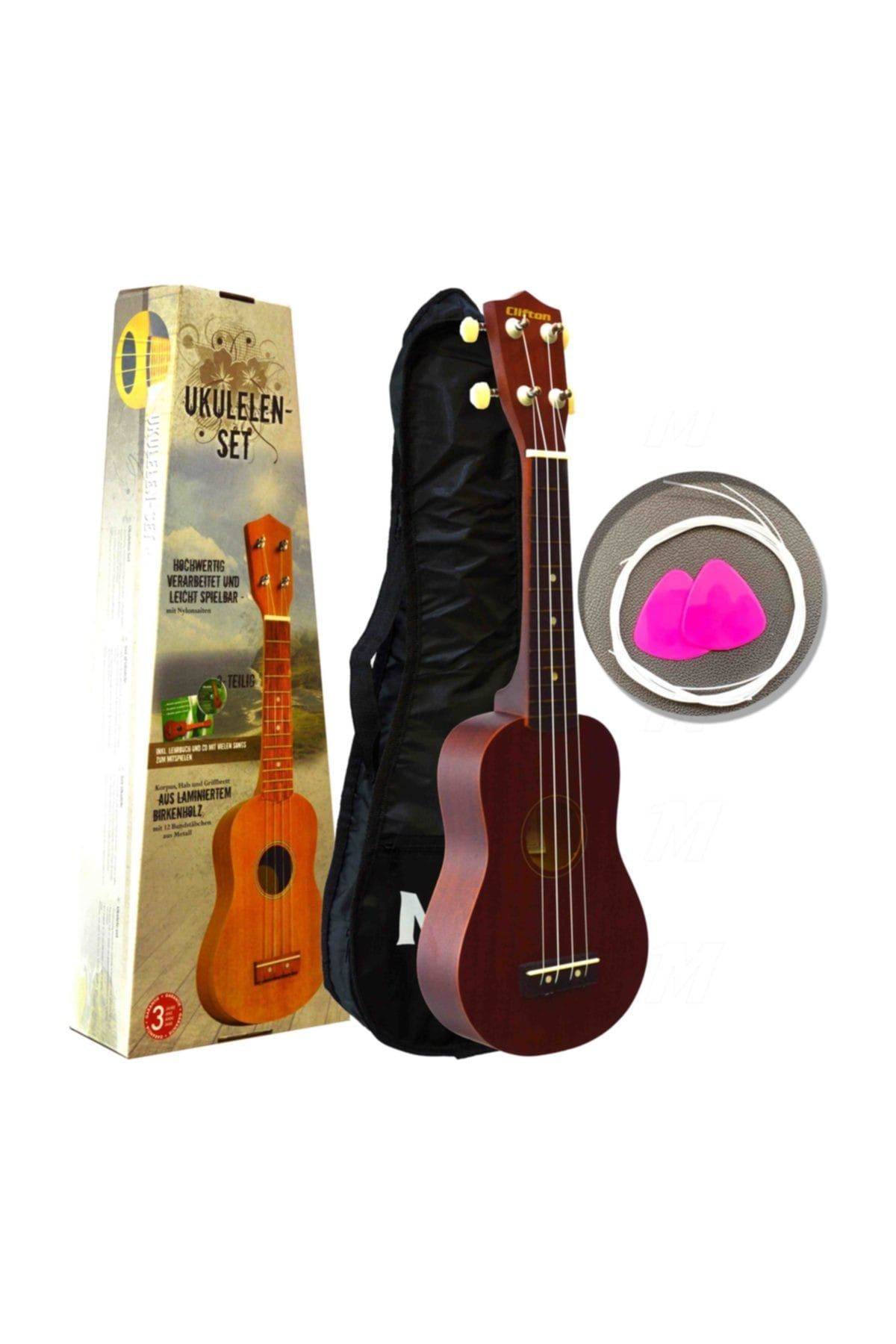 Clifton Ukulele Seti Clifton Kılıf+Pena+Takım Tel Hediye