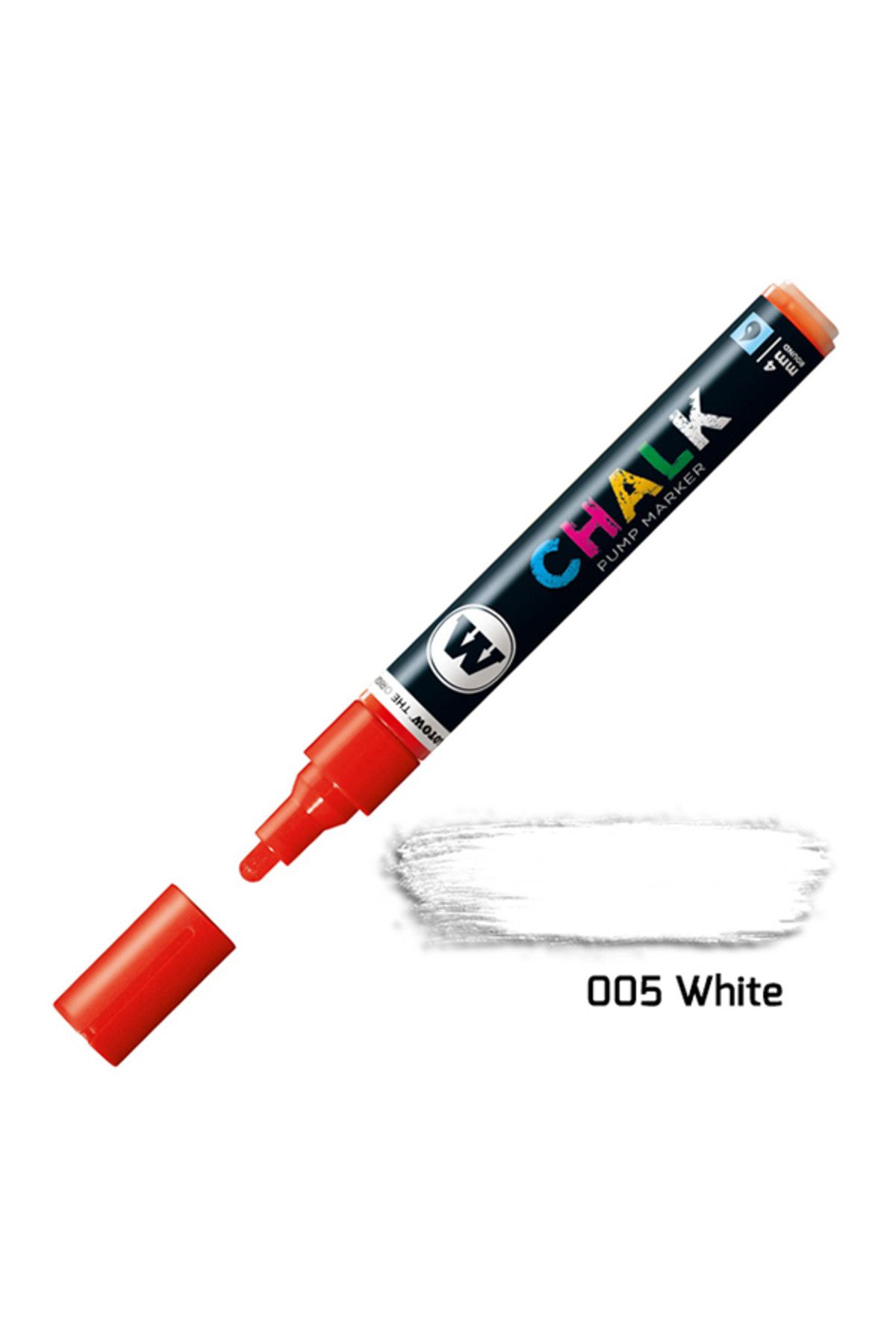 Molotow Chalk Marker Karatahta Kalemi 4mm - N:005 White 5659409