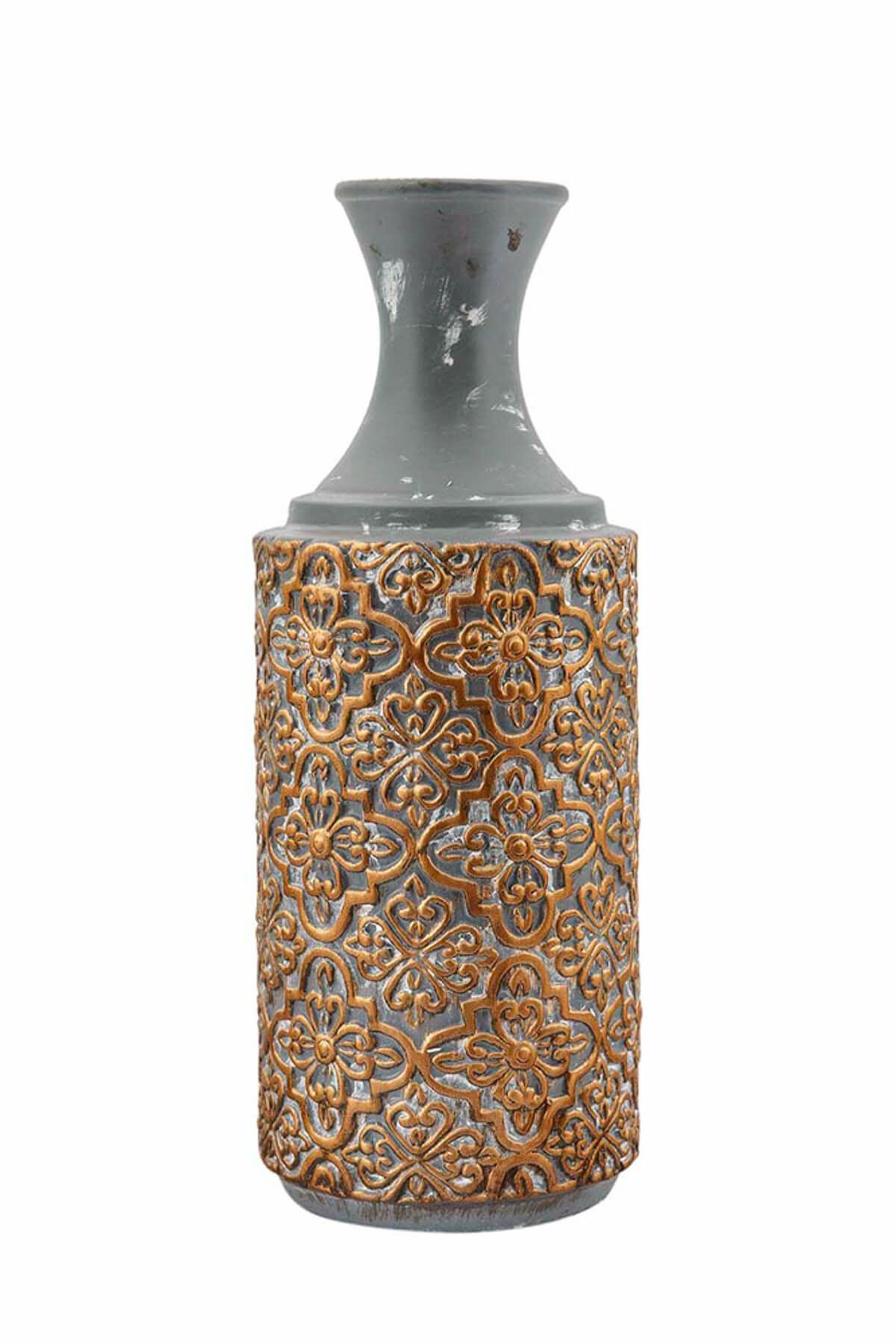Vitale Ferry Seramik Gold İşlemeli Vazo Büyük Boy AK.FK0086