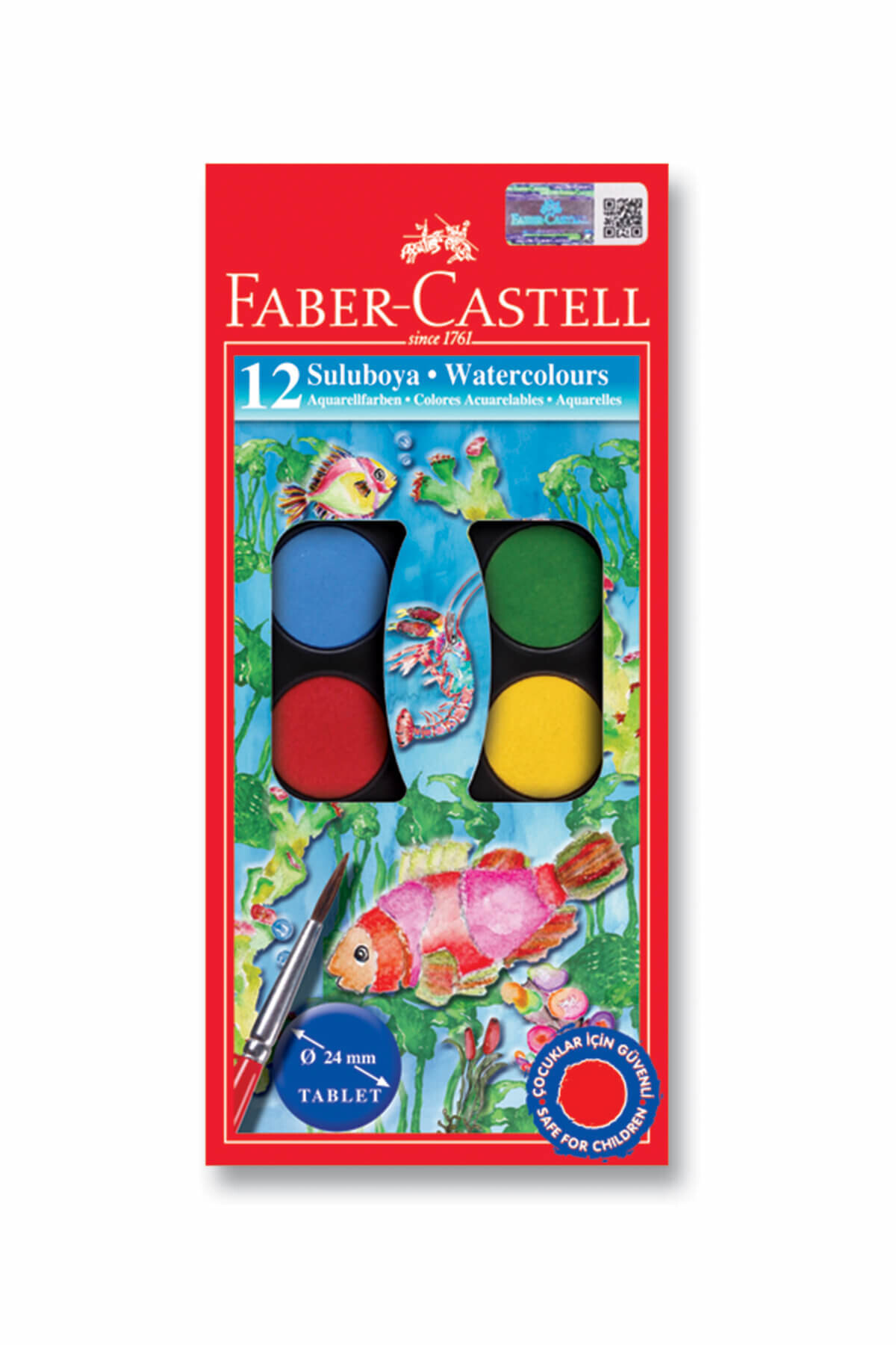 Faber Castell Faber 12 Renk Sulu Boya  Küçük Boy 2125011