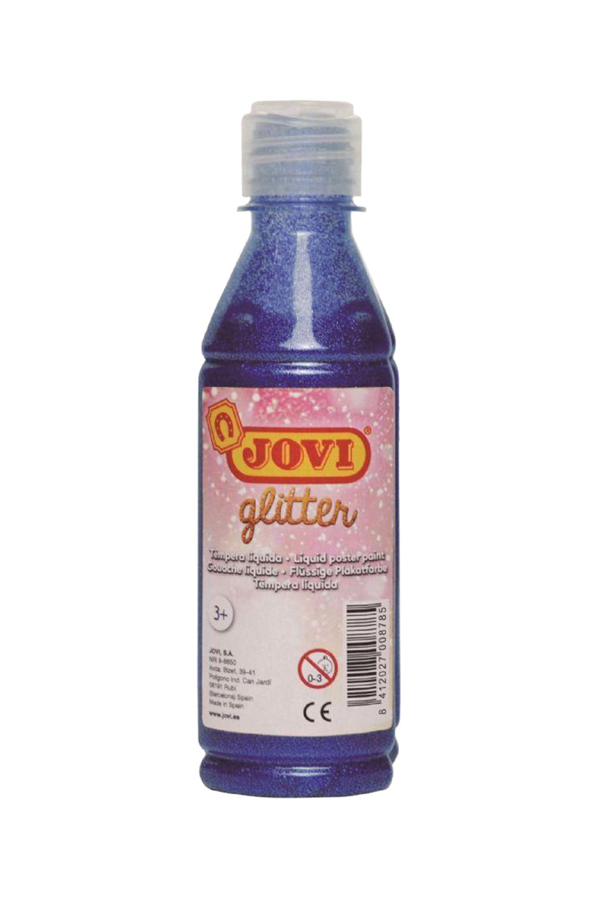 Jovi Mavi Renk 250 Ml Simli Sıvı Guaj Boya /