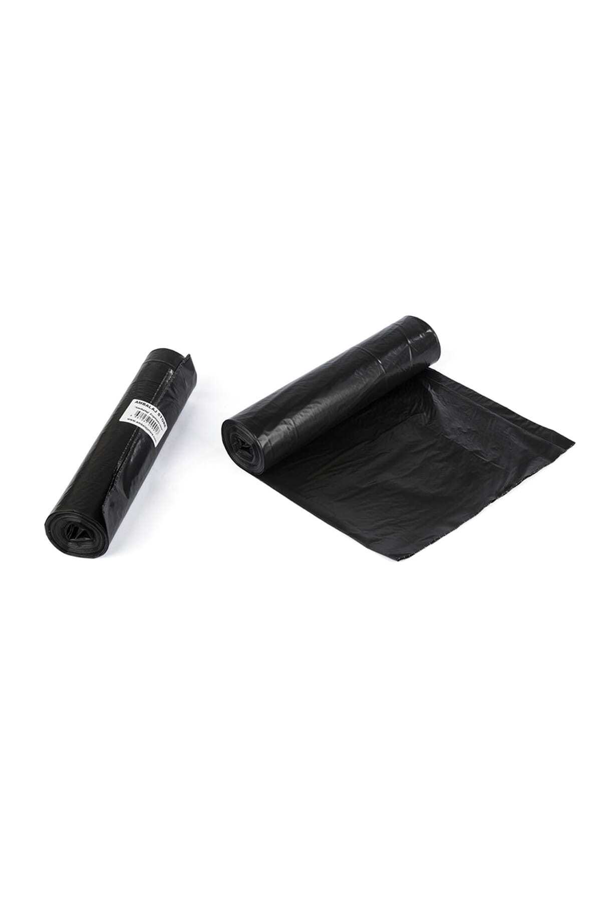 Ambalaj Store Endüstriyel Çöp Poşeti Jumbo Boy Siyah 10 Rulo ( 80x110 cm )