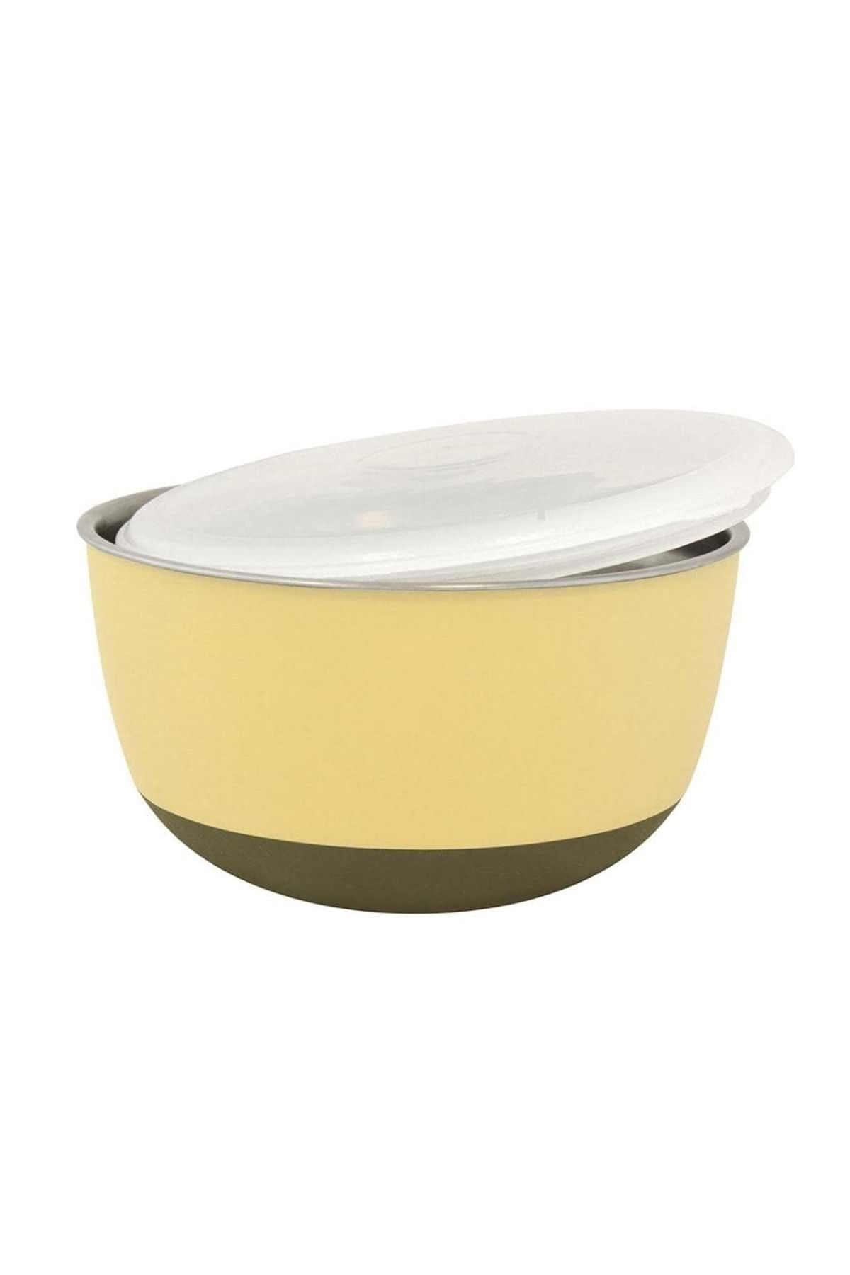 Duvo + With Lid Bowl Mama Ve Su Kabı 2900ml Yellow
