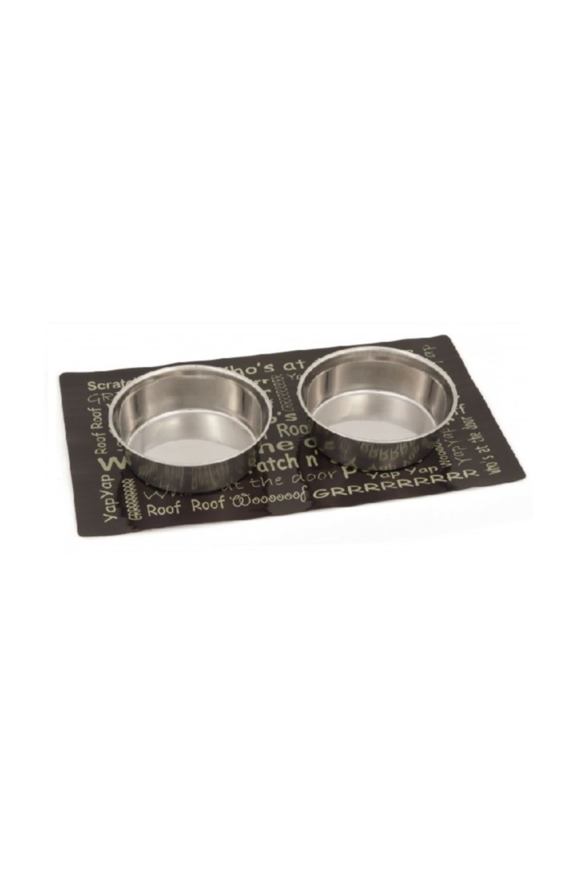Beeztees Manyetik Zeminli Kaymaz Çelik Mama Kabı 2 x 940 ml 34 x 28 cm