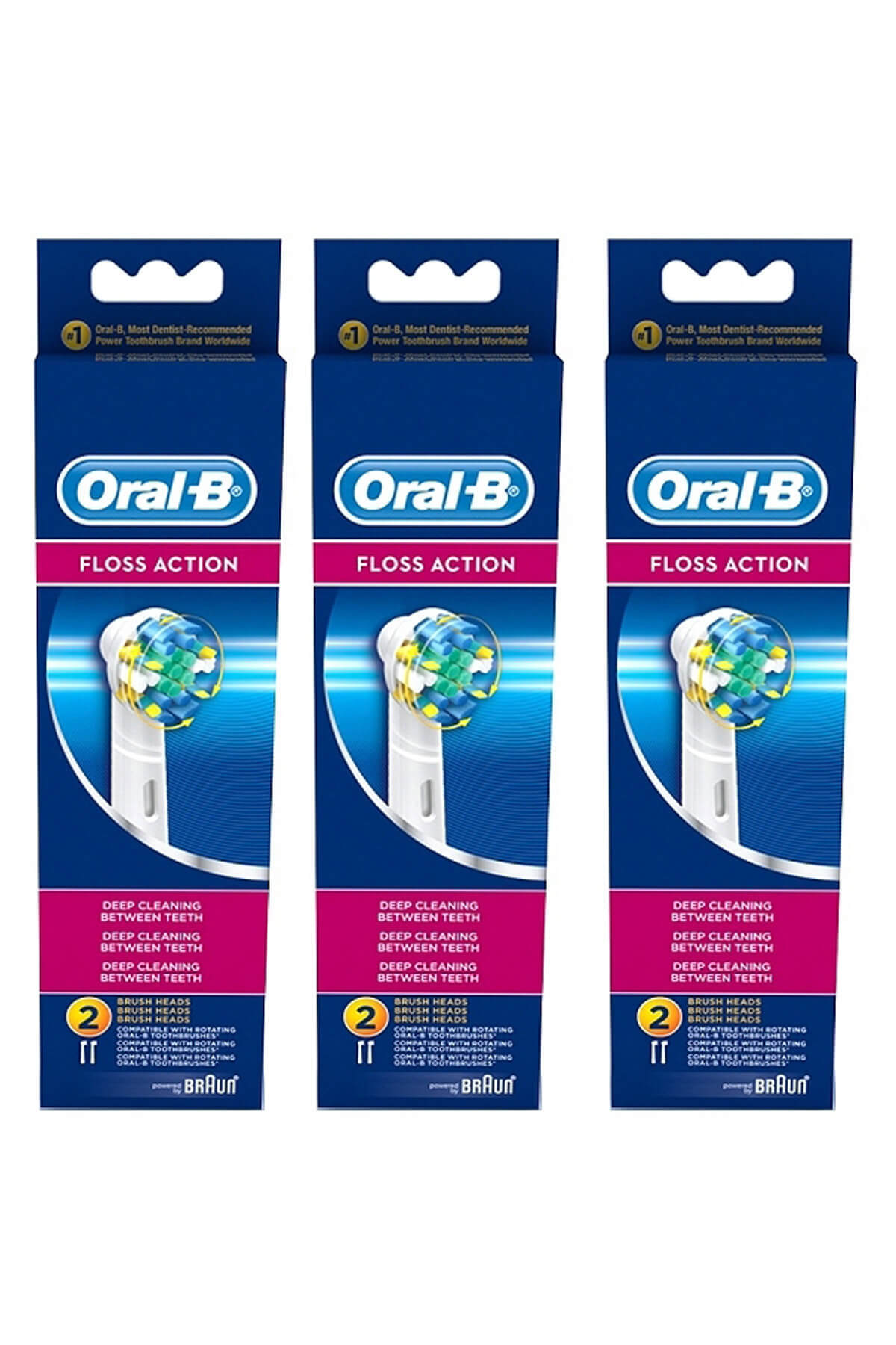OralB Eb25 Floss Action Diş Fırçası Yedeği 2 Li x 3 Adet