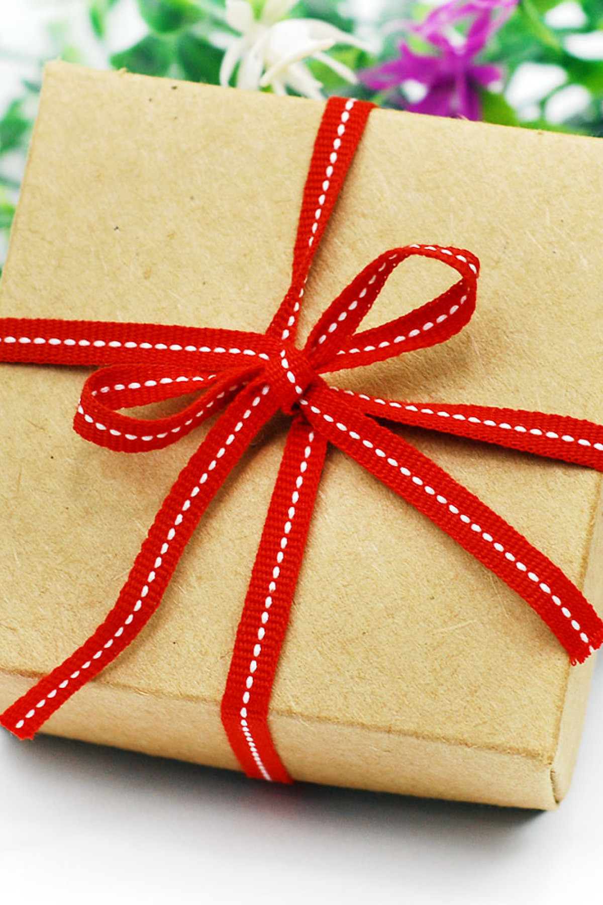 Funbou Dikişli grogren kurdele, kırmızı / 20 metre