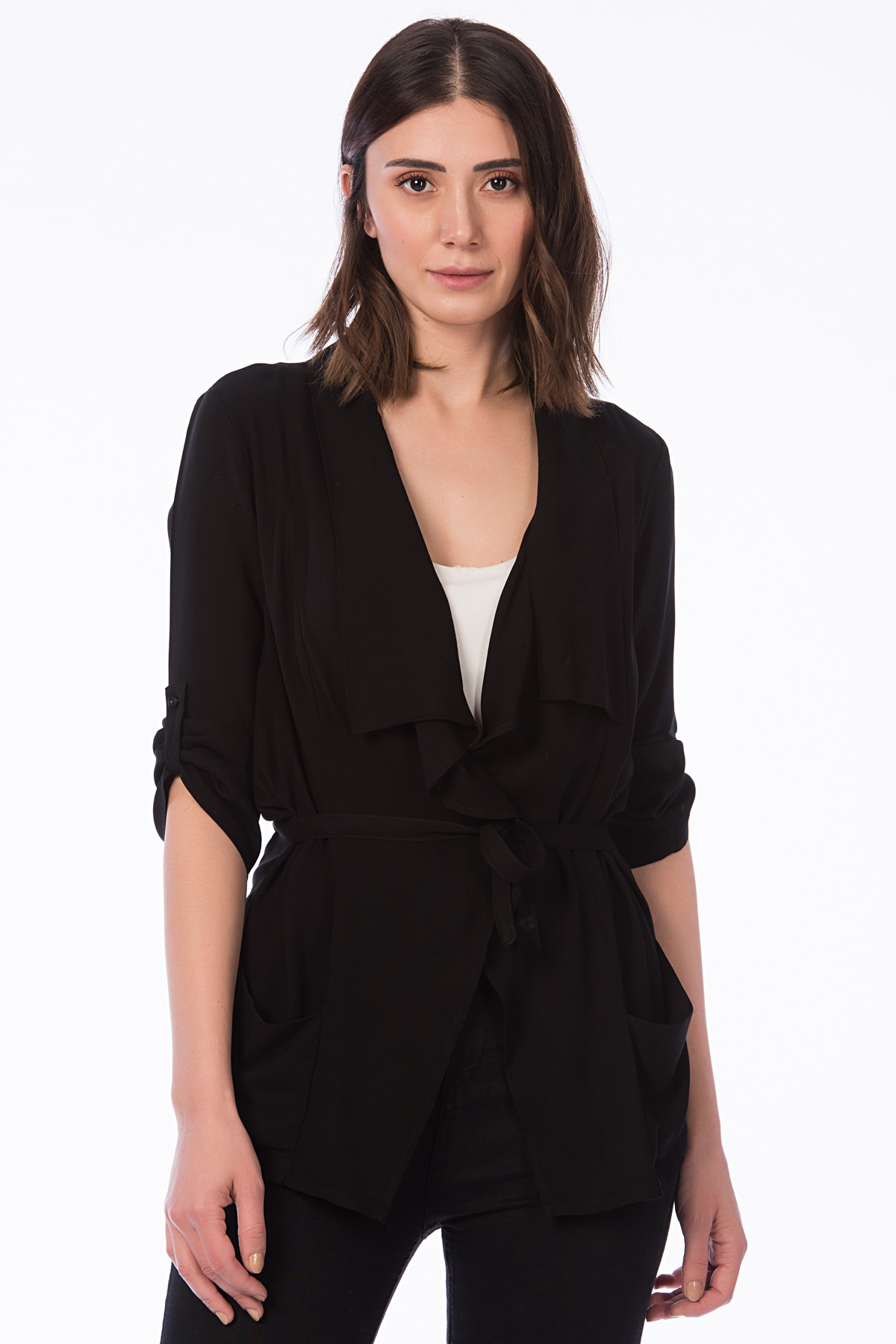 Koton Kadın Siyah Kimono&Kaftan 6KAL51573OW