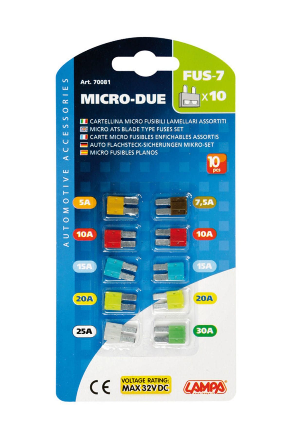 Lampa Micro2 Bıçak Sigorta Seti 10'lu 70081