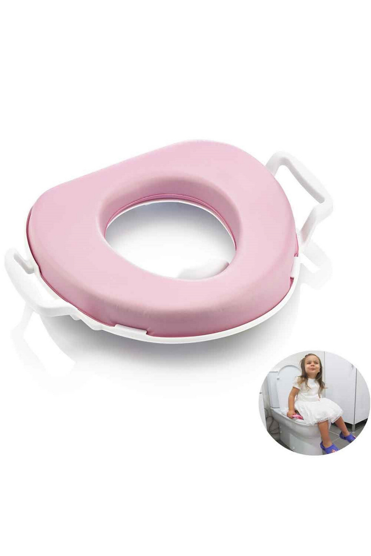 Babyjem Art-007 Lüks Bebek Klozet Adaptörü Pembe