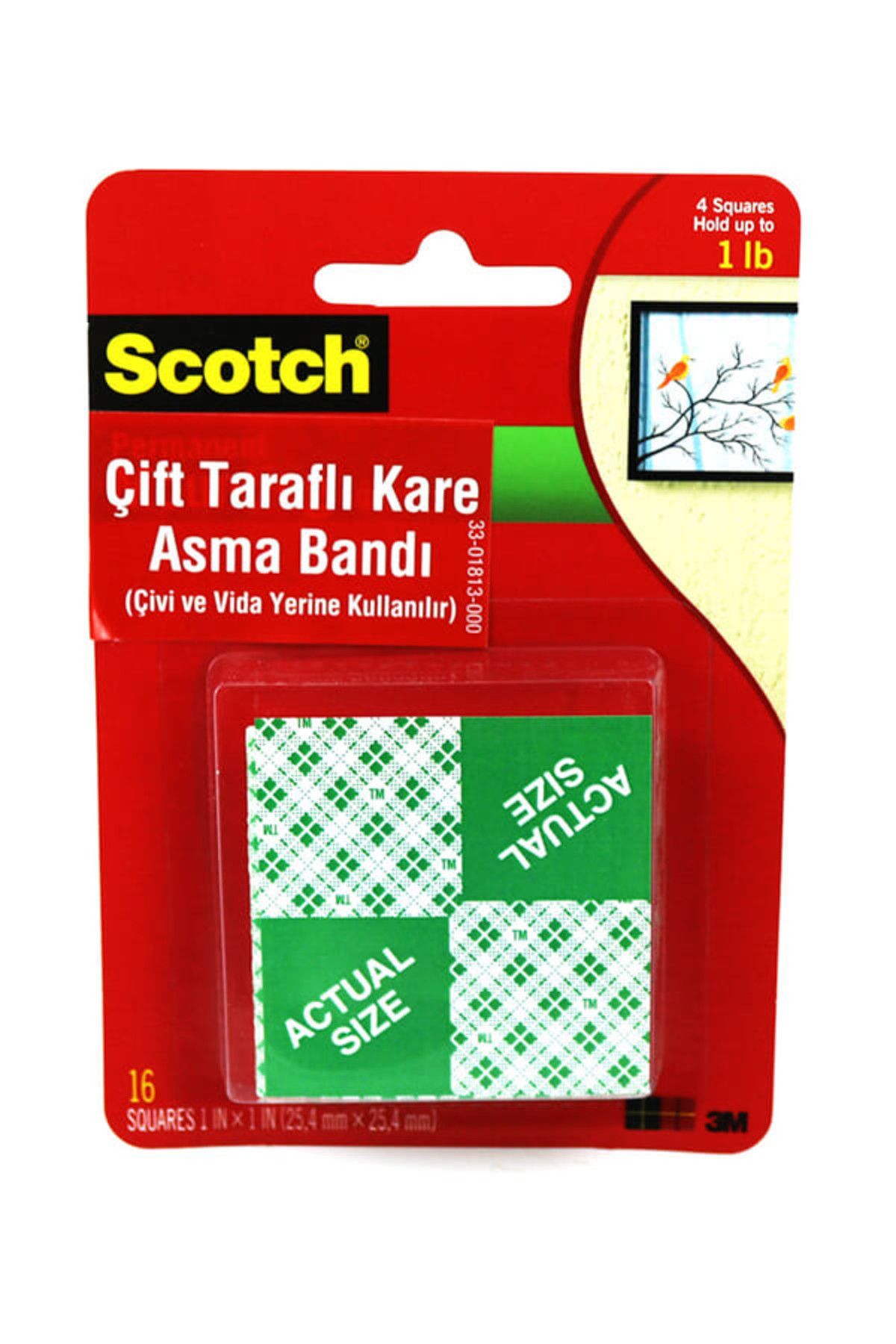 3M 111 Scotch Çift Taraflı Köpük Bant Kare