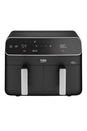 Airfryer, Çift Hazneli 2400 W 9 Porgramlı 8,5 Lt Sıcak Hava Fritözü, Siyah Image 0