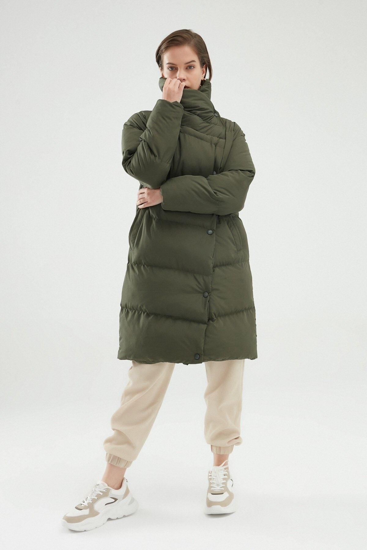 Double breasted puffer coat store