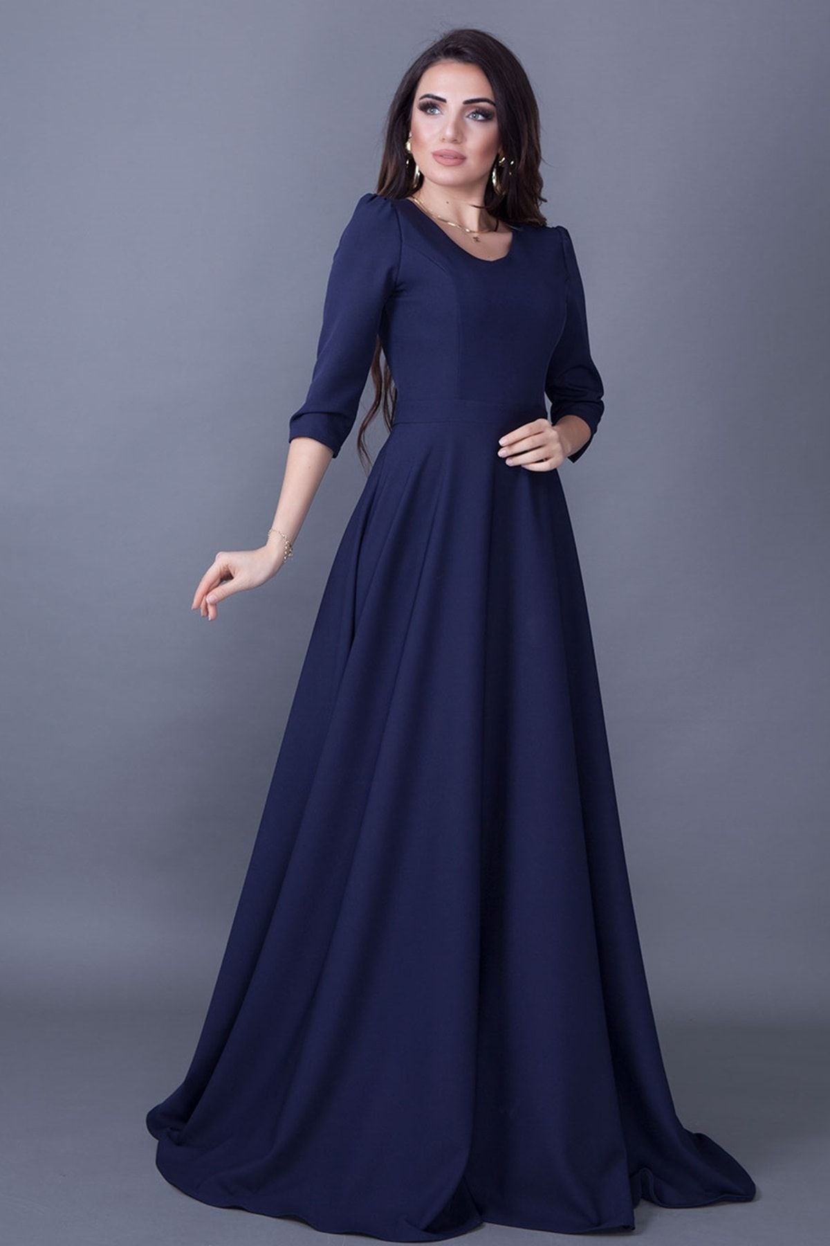 Dark blue deals evening dress