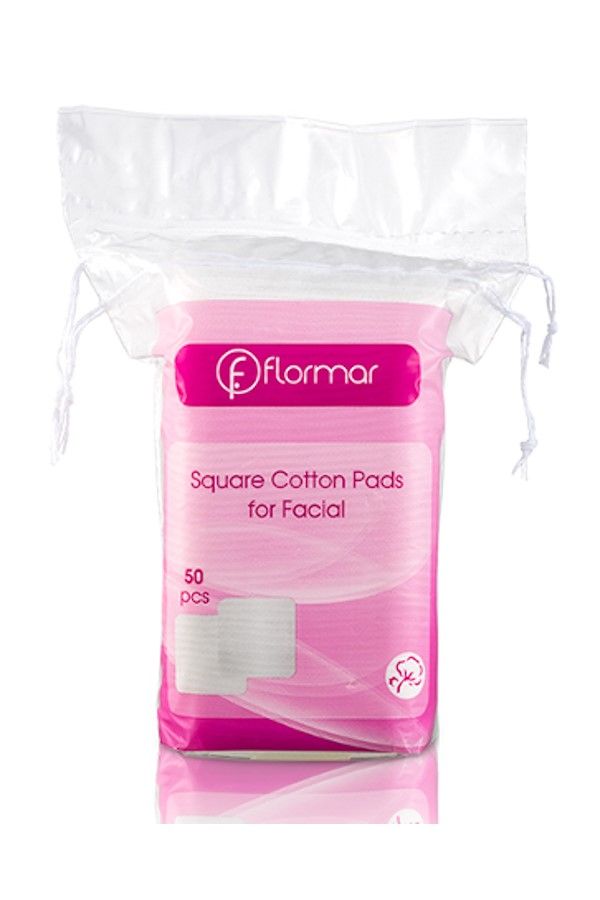 Flormar Makyaj Temizleyici Yüz Pedi - Square Cotton Pads For Facial 50 Adet 8690604175048