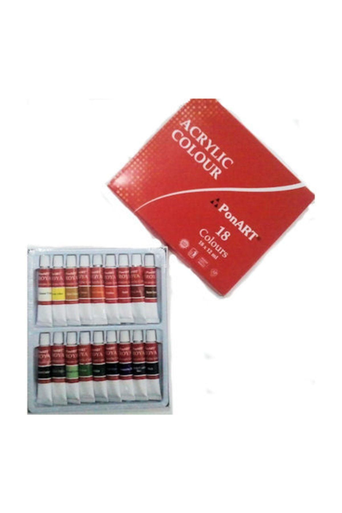 Ponart Troya Akrilik Boya 18 Renk x 12 ml.