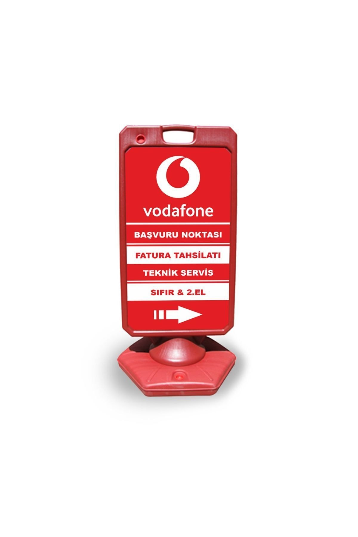 Burada Medikal ve Reklam Vodafone Reklam Ve Yönlendirme Uyari Dubasi A Tabela Kırmızı