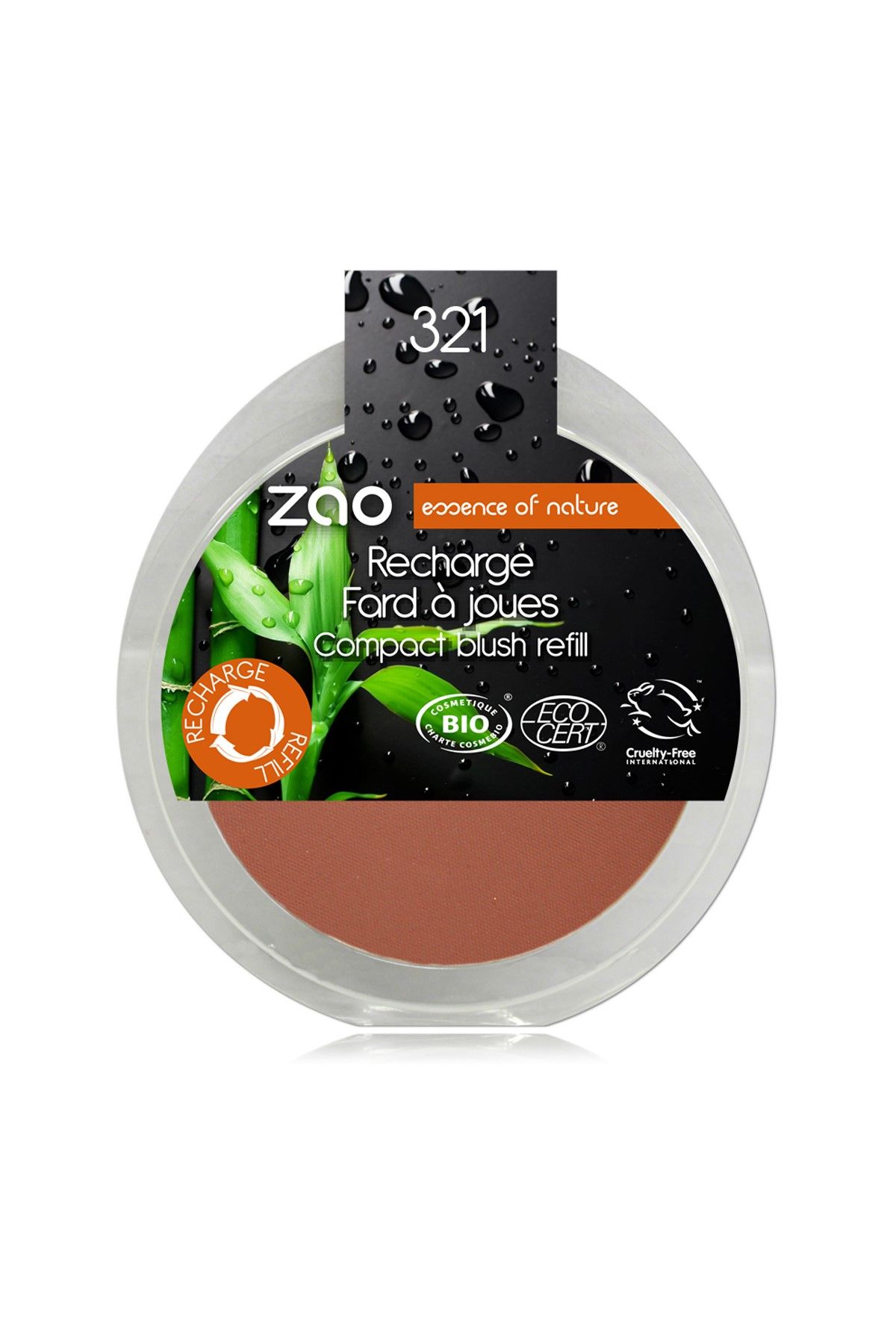 Zao Organik Kompakt Allık (Yedek) - Refill Compact Blush 321 Brown Orange 9 g 3700756613215