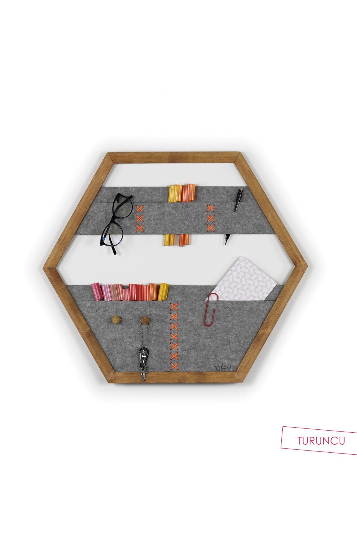 Rafevi Tuva Organizer Pano (Turuncu)