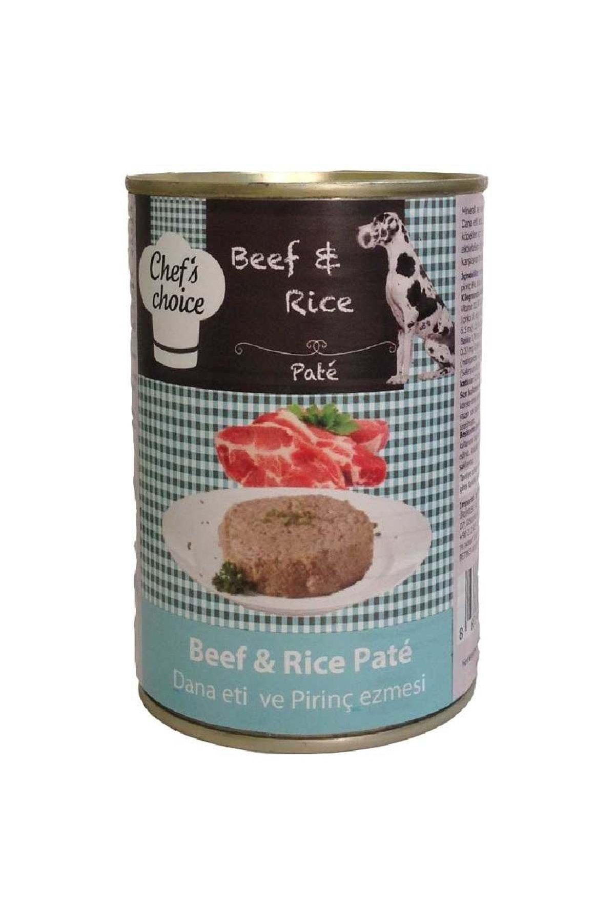 Chefs Choice Sığır Etli Pirinçli Ezme Köpek Konservesi 400 gr X 6 Adet