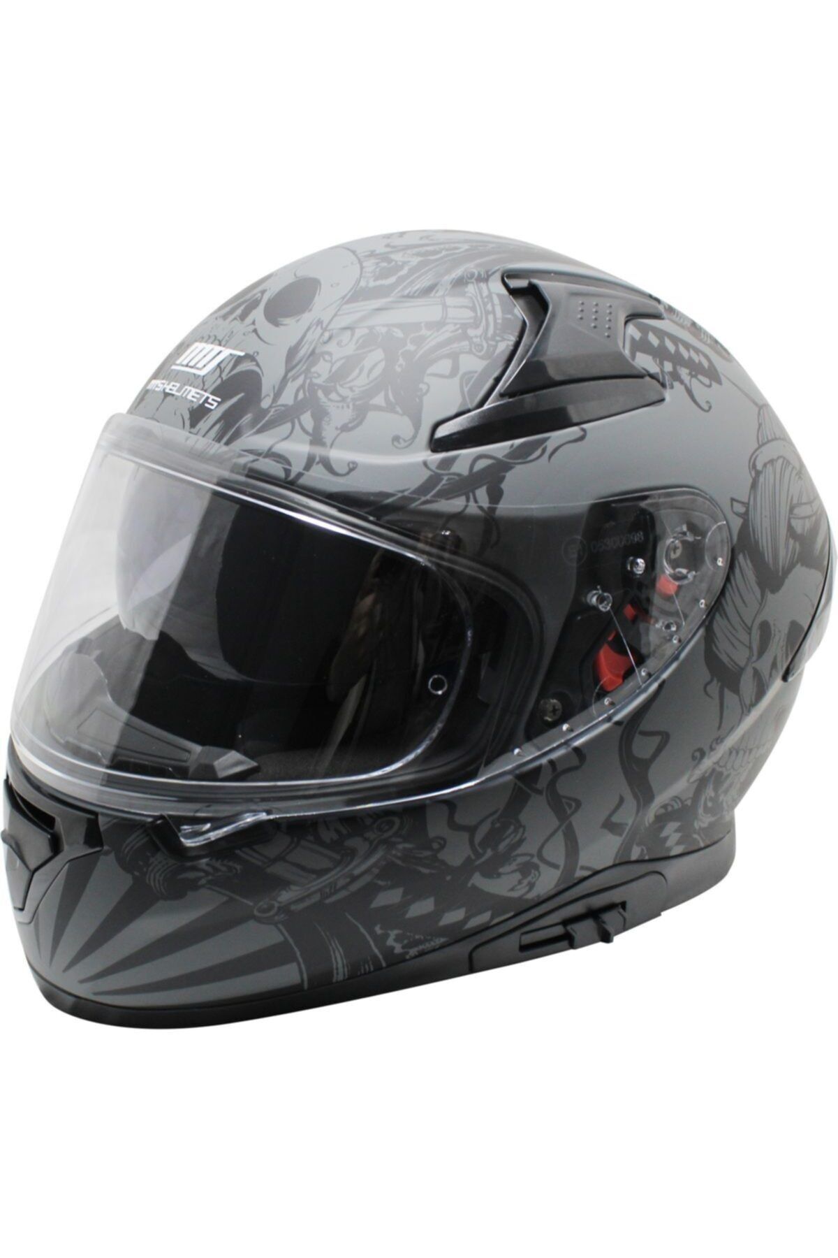 MTS 917 Snake Güneş Vizörlü Kapalı Kask (mat Gri Desenli)