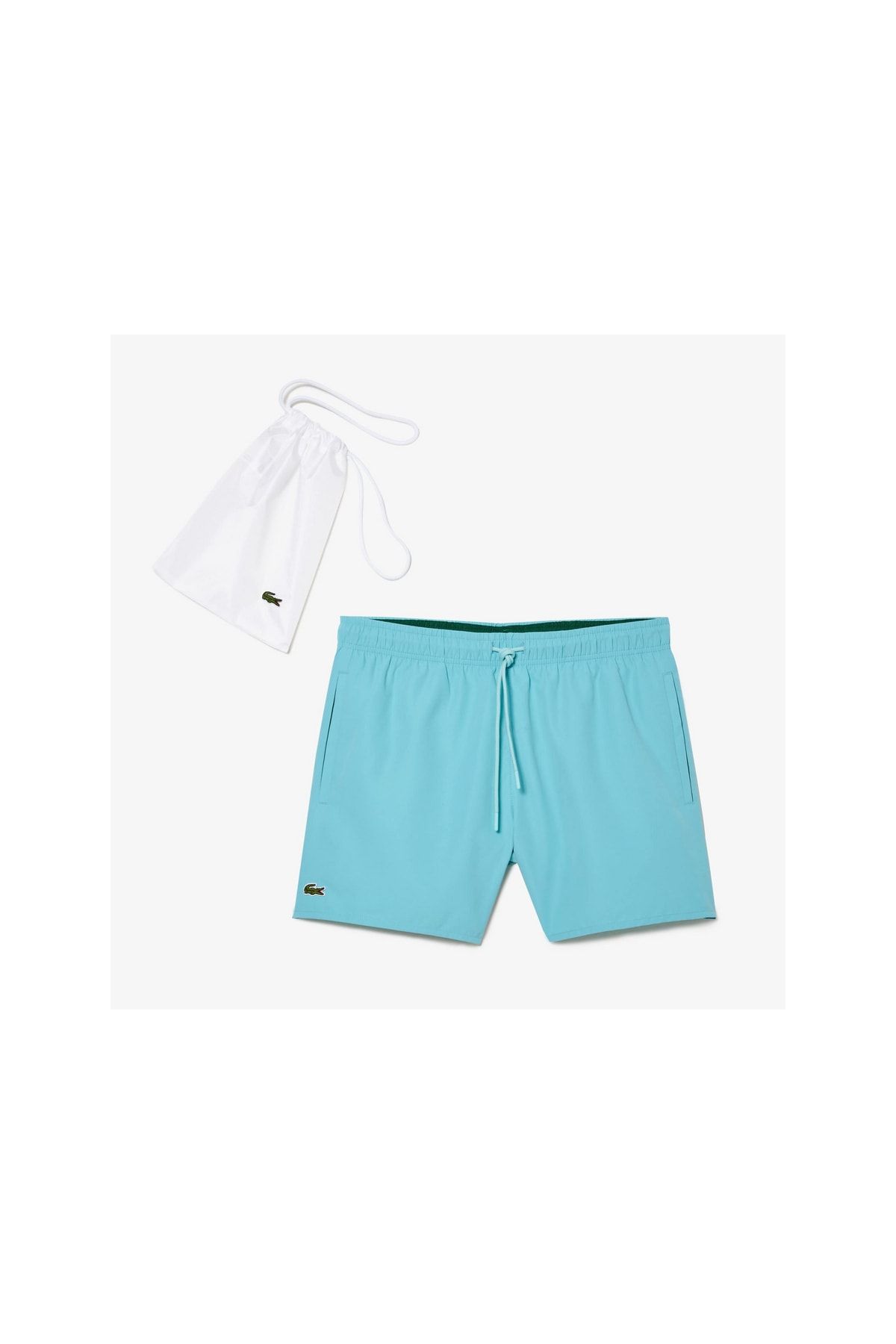 Green lacoste swim shorts deals