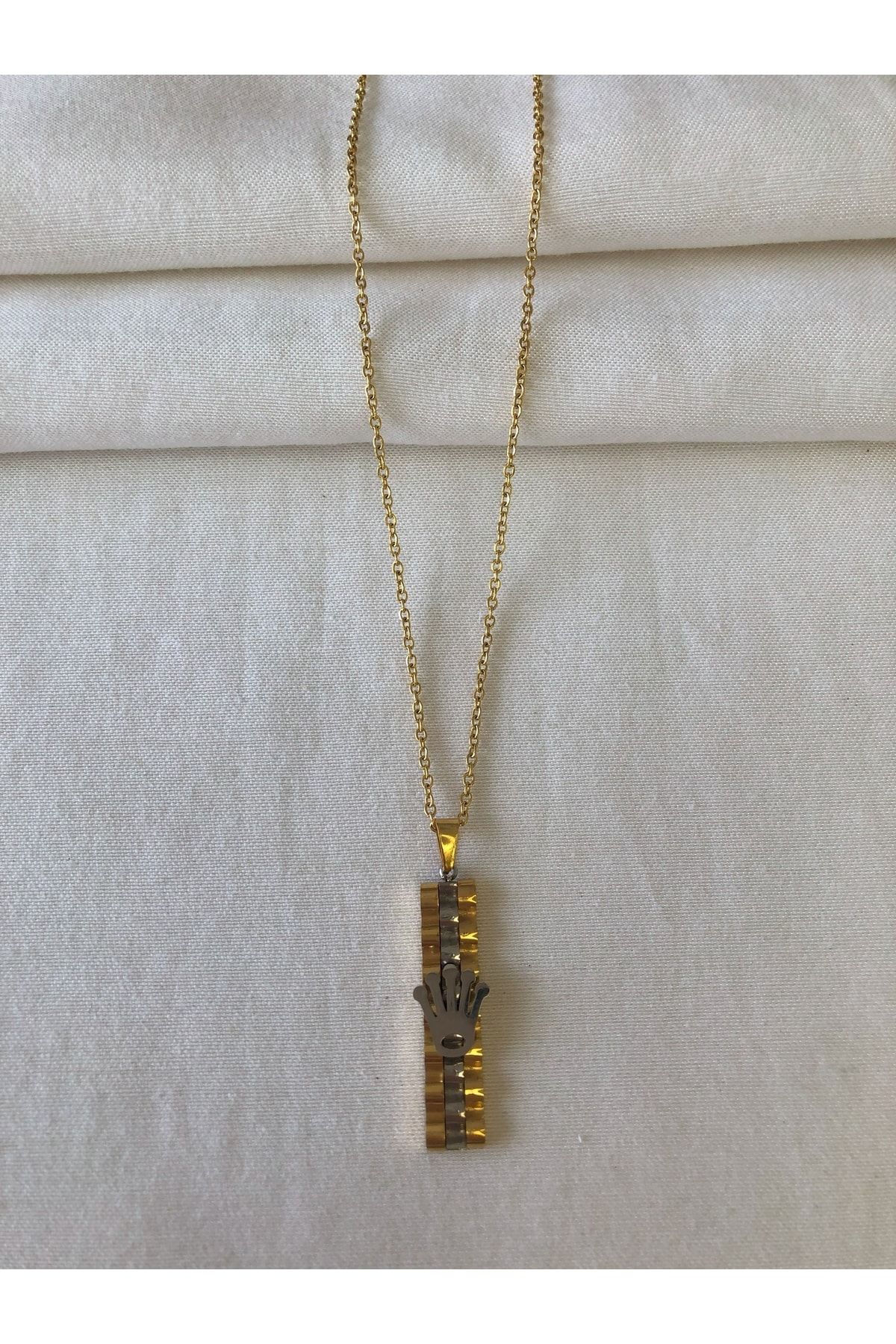 Rolex crown sales necklace