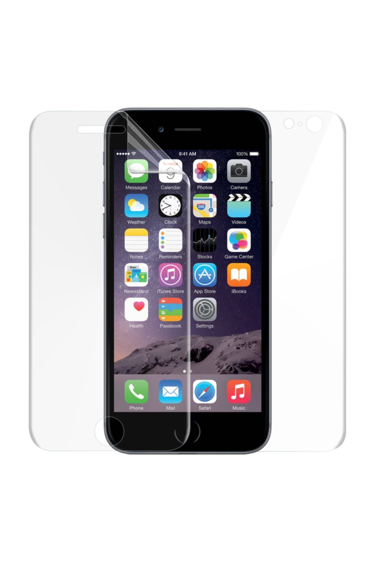 Microsonic Apple iPhone 6S Plus Ön + Arka Kavisler Dahil Tam Ekran Kaplayıcı Film