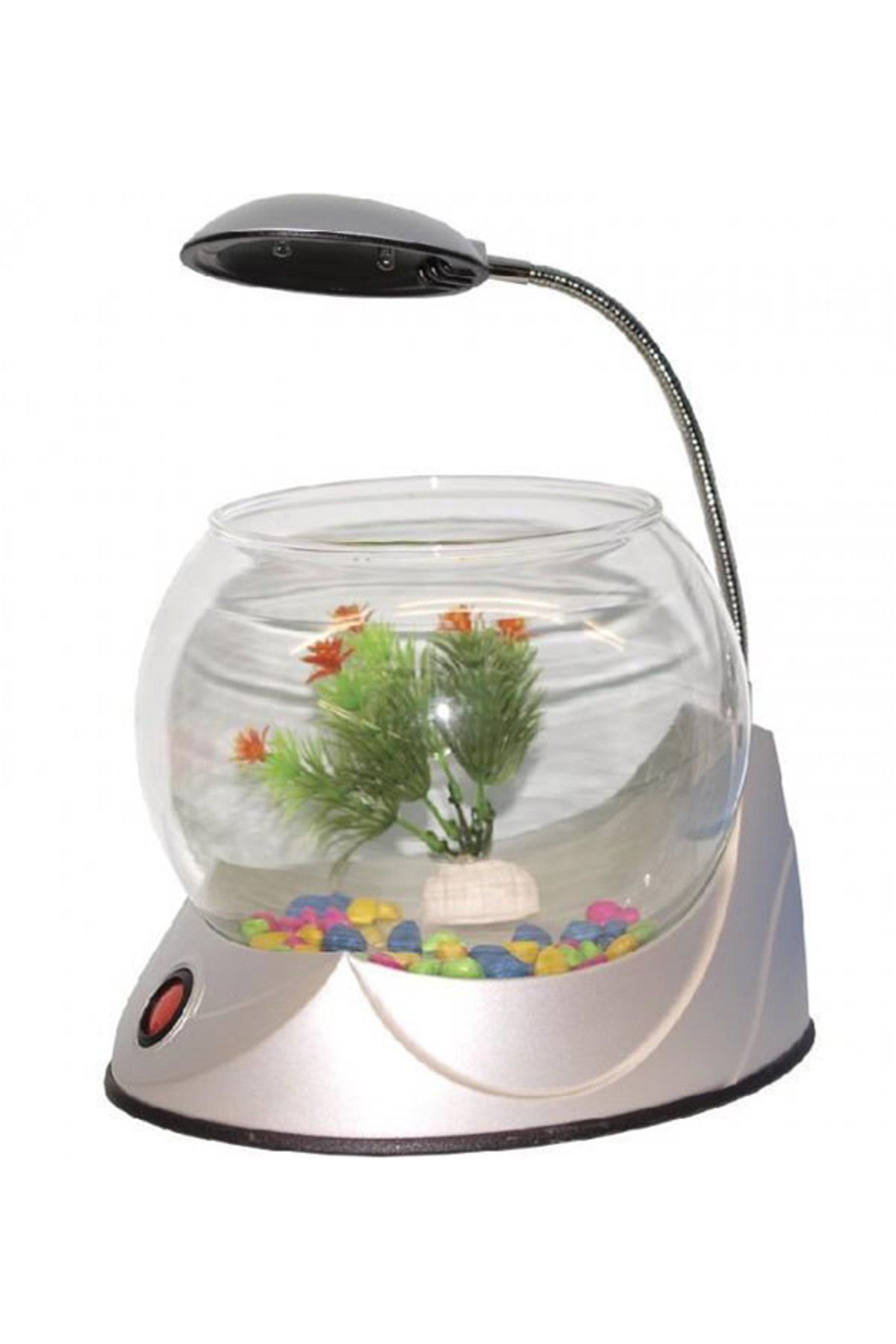 Hailea V 02 Fanus 1.8Lt Led Aydınlatmalı Gümüş