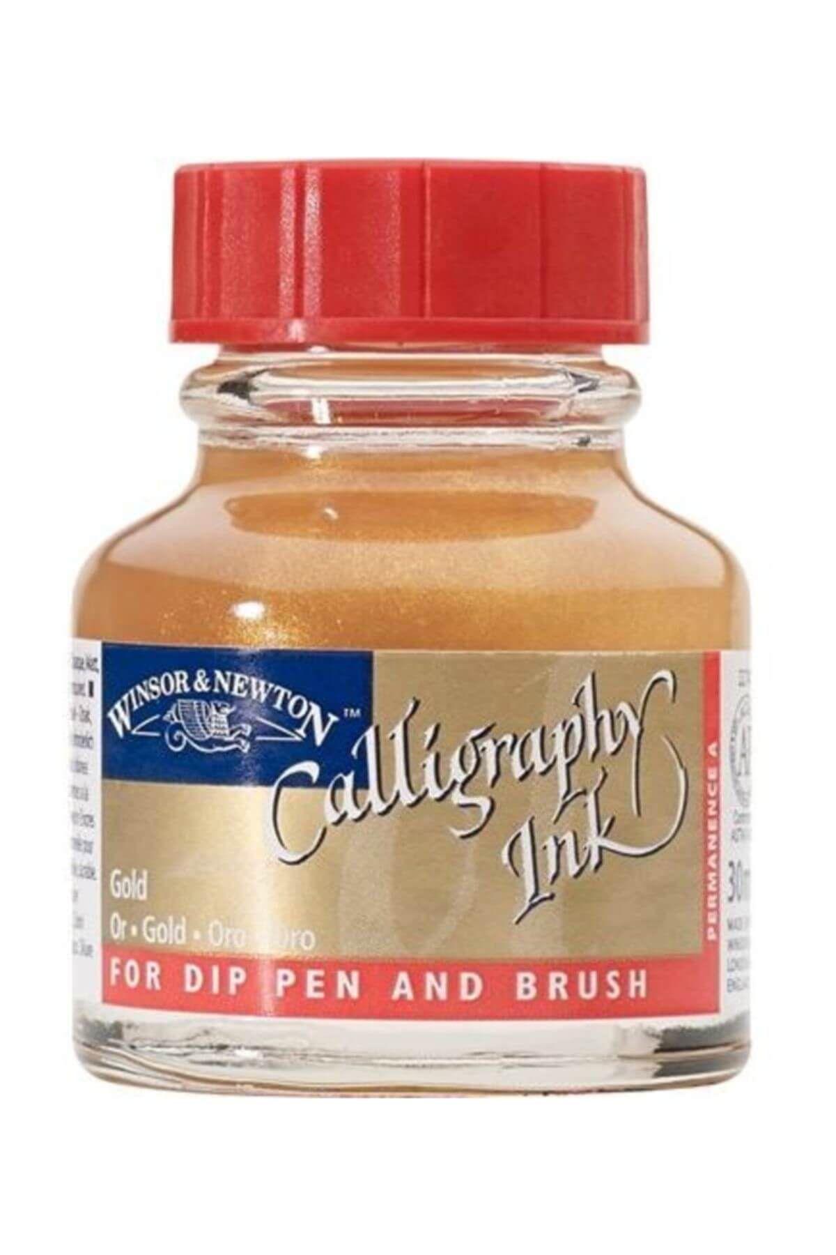 Winsor Newton Winsor & Newton Kaligrafi Mürekkebi 30 ml. METALLIC GOLD