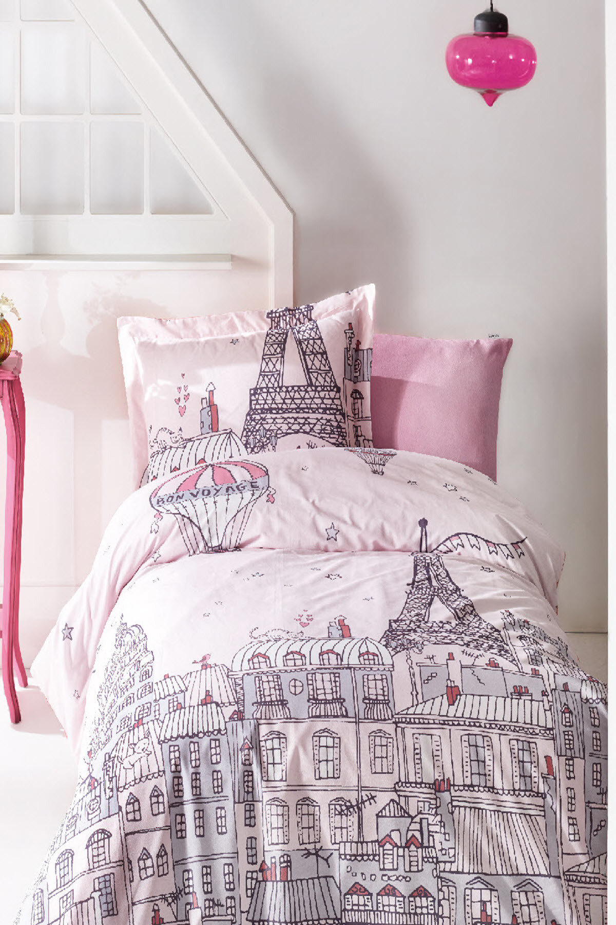 Marie Claire Tek Kisilik Nevresim Takimi Paris By Night Pembe Fiyati Yorumlari Trendyol