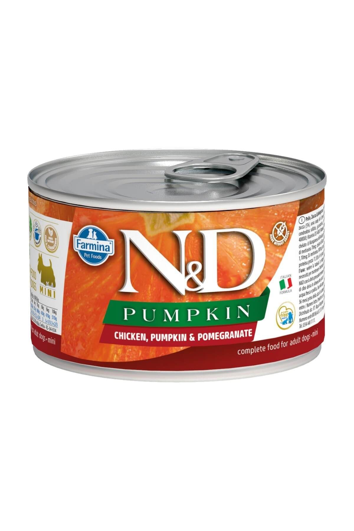 N&D Balkabağı & Tavuk & Nar Köpek Konservesi 140 Gr