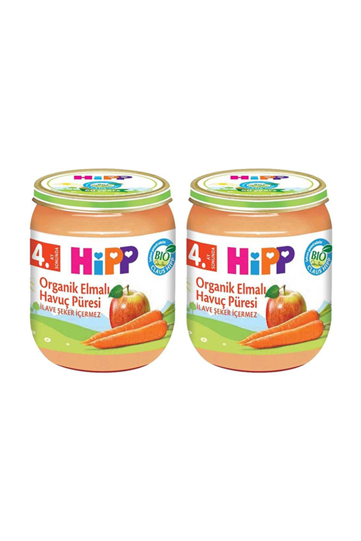 Hipp Organik Elmalı Havuç Püresi 125 gr x 2 Adet