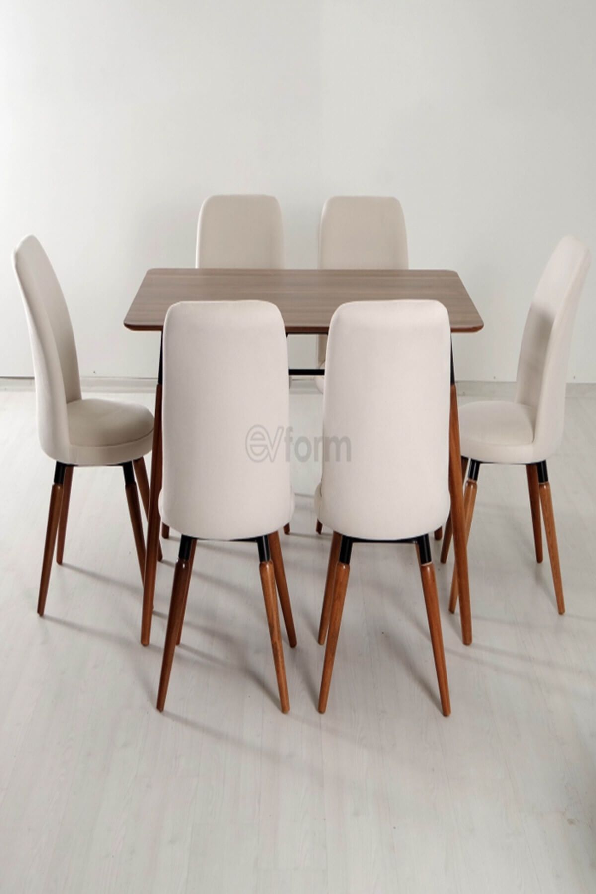 evform stork 6 sandalyeli masa sandalye takimi mutfak masasi salon takimi beyaz fiyati yorumlari trendyol