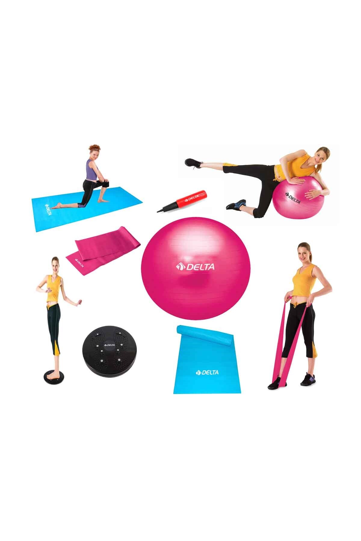 Delta 55 cm Fuşya Pilates Egzersiz Seti - FPT 15