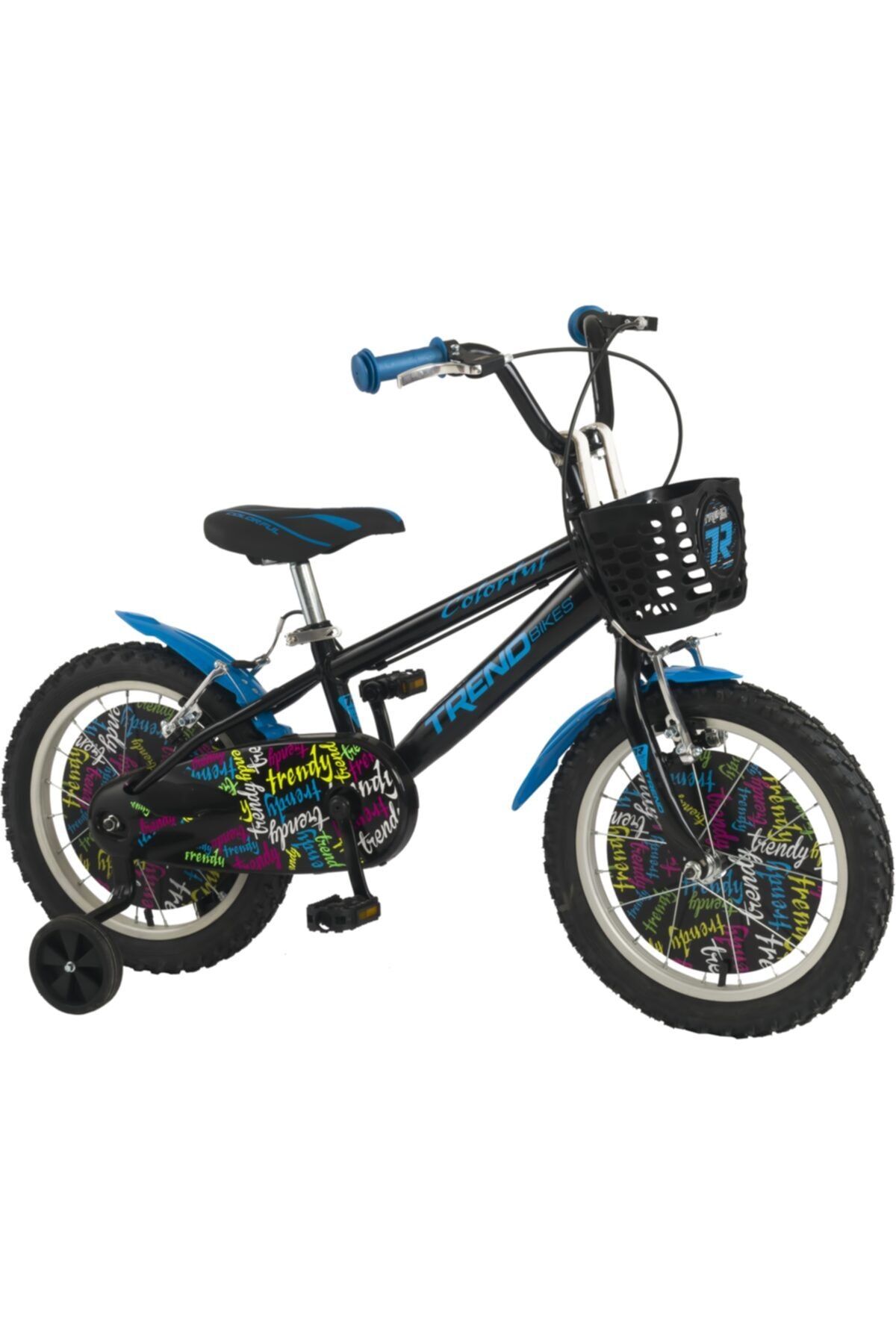 trendbike colorful 16 jant erkek cocuk bisikleti siyah mavi fiyati yorumlari trendyol