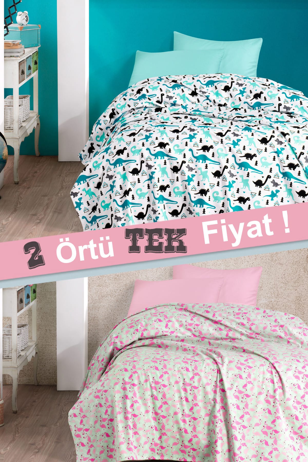 Ev Ev Home 1 Alana 1 Bedava Yatak Ortusu Tek Kisilik Dino Fino Fiyati Yorumlari Trendyol