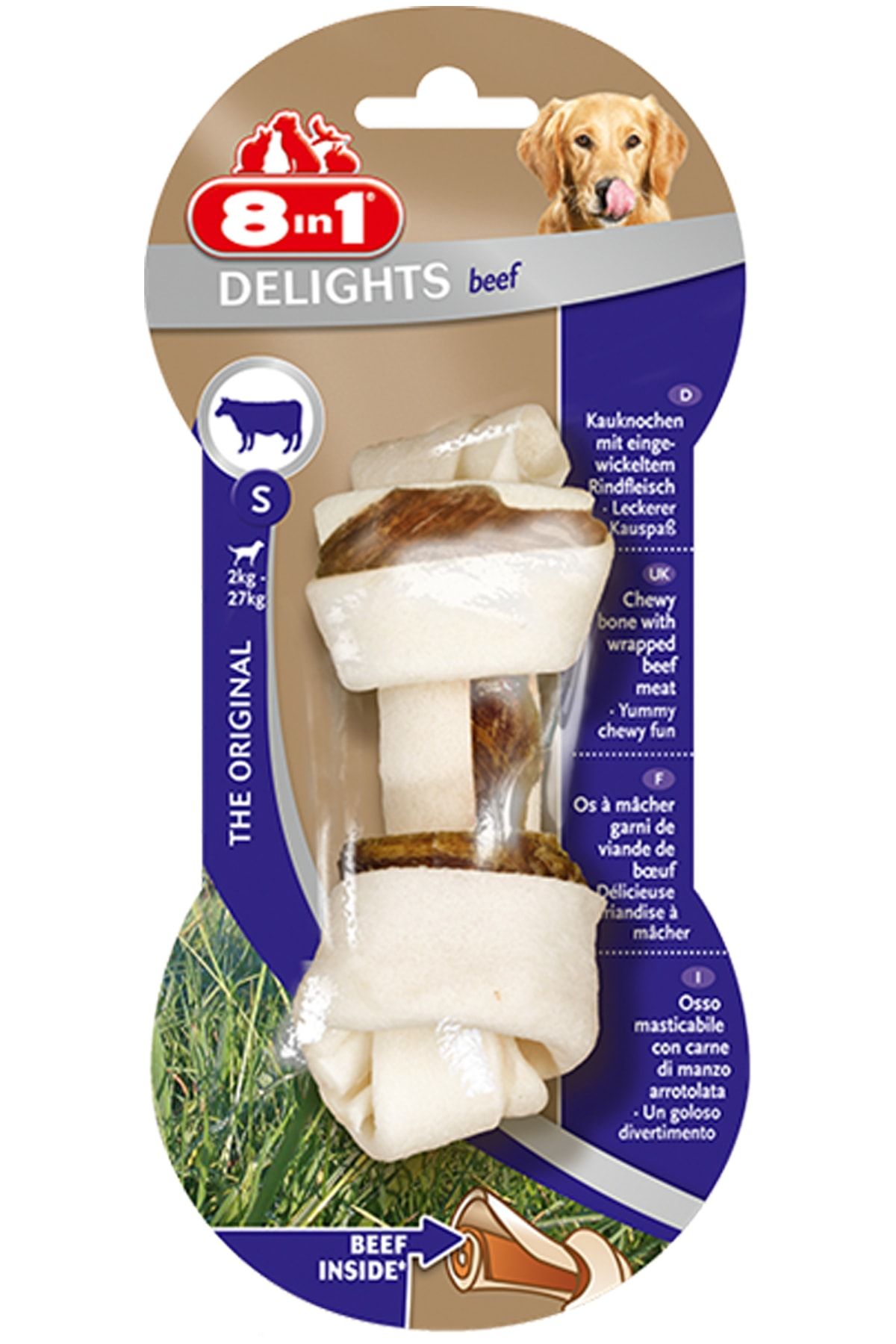 8in1 Delights Bone Köpekler Için Biftekli Ağız Bakım Kemiği