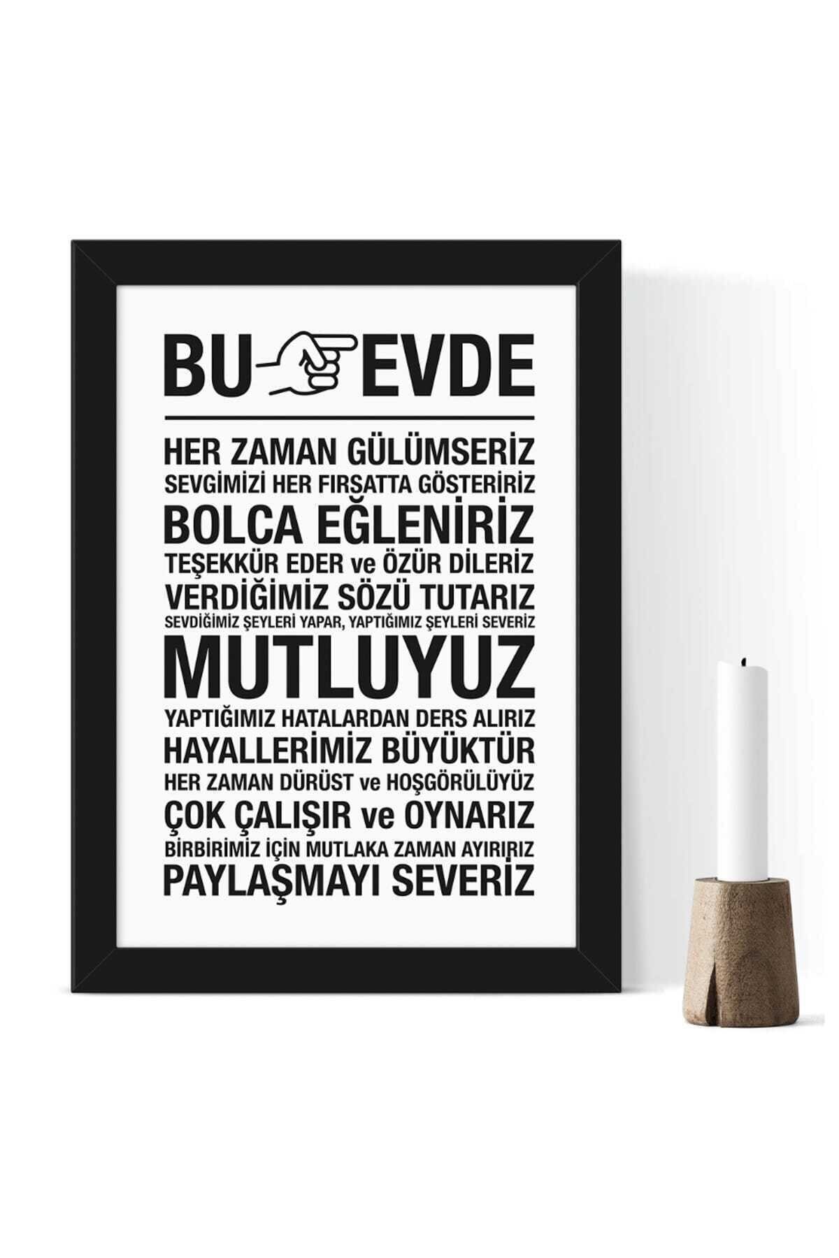 AS TİCARET Dekoratif Çerçeveli Pano 33 Cm X 24 Cm