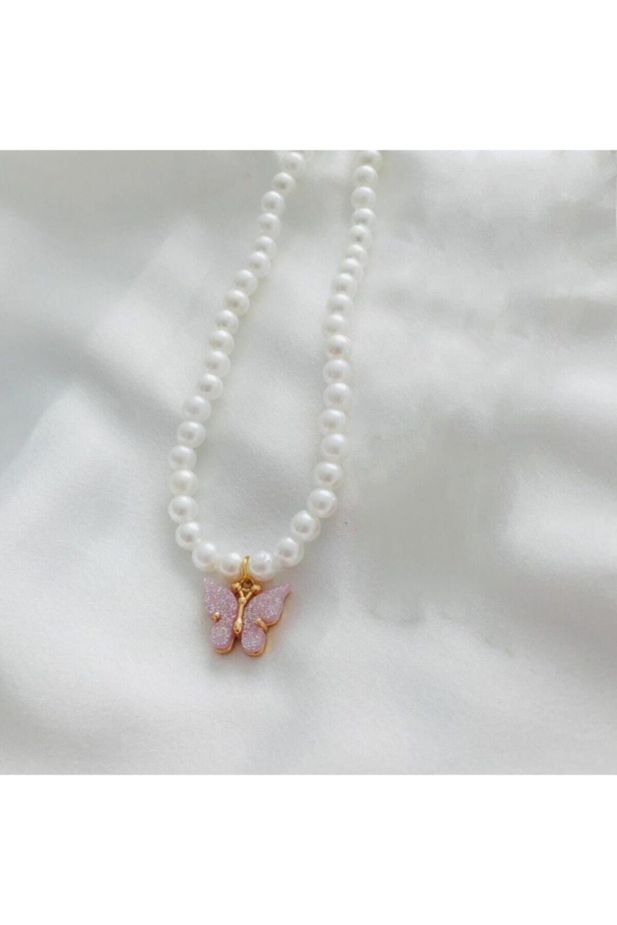 Asia Chic Butterfly Pearl Necklace Trendyol