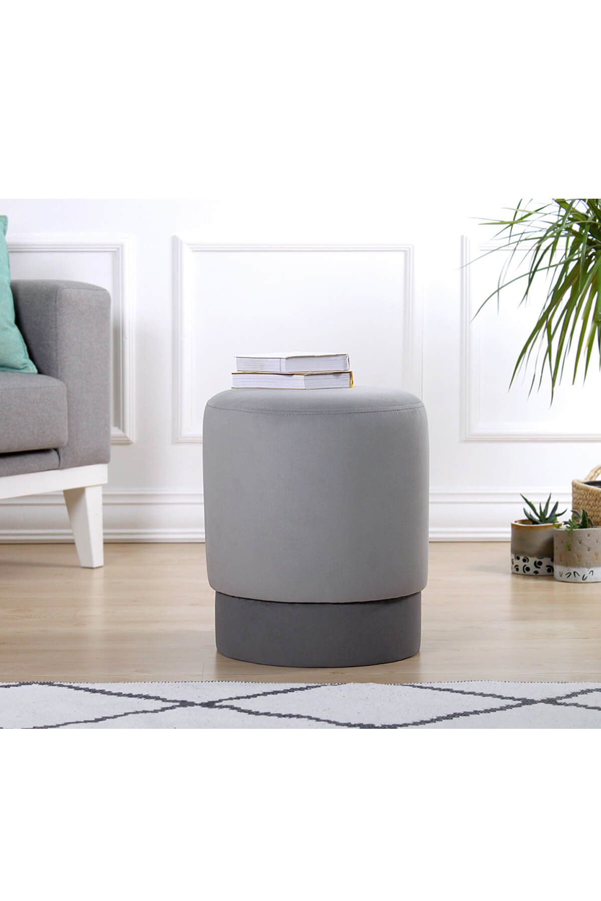 Lorencehome Ropp Puf - Gri