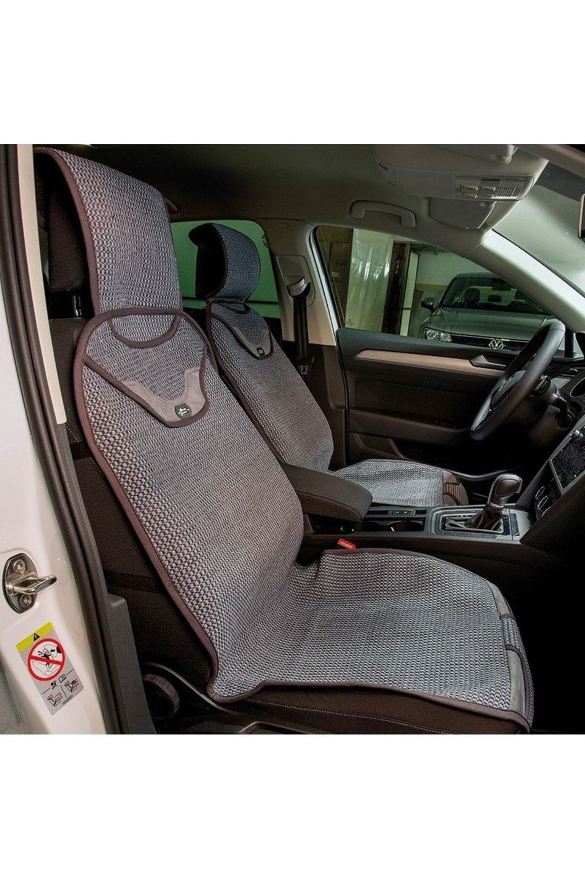 Space Honda Tüm Modellerine Uyumlu Senturk Auto Kilim Minder 2 li Set Ön Koltuklara Füme Gri