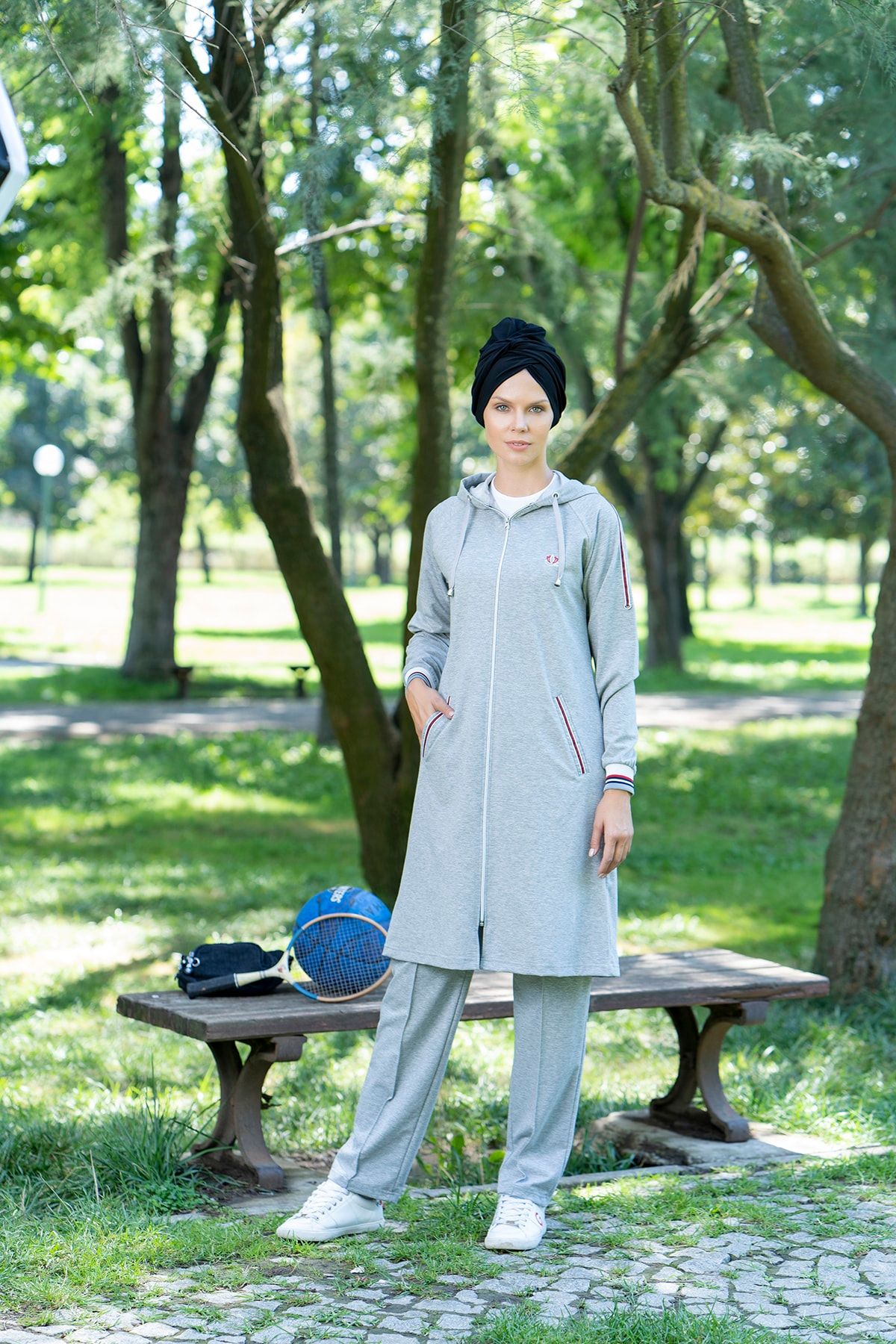 Elif Okur Kadın Gri Esofman Takımı 5000