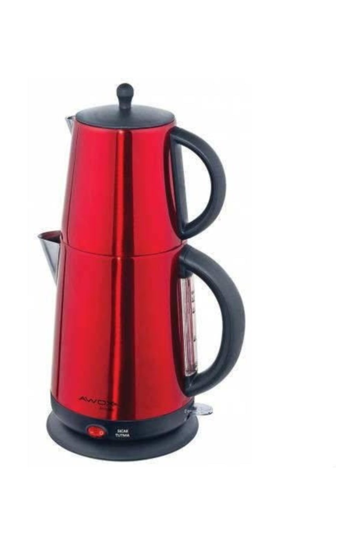 AWOX Demplus Paslanmaz Çay Makinesi (kırmızı)